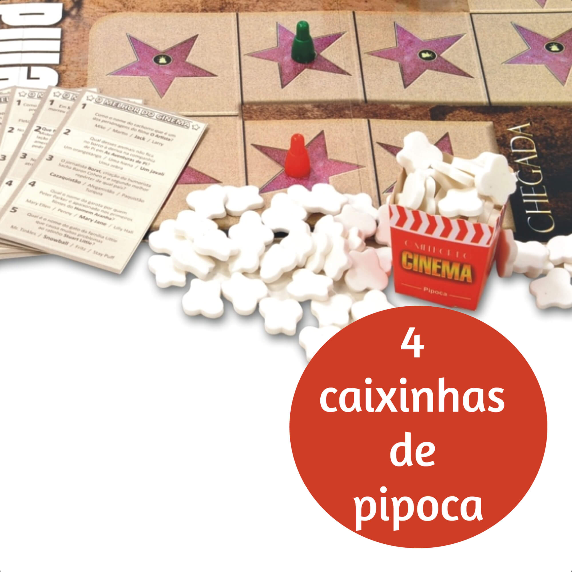 Jogo de Tabuleiro O Melhor Do Cinema 800 Perguntas 50 Sinopses e 50 Mímicas Nig - 1126