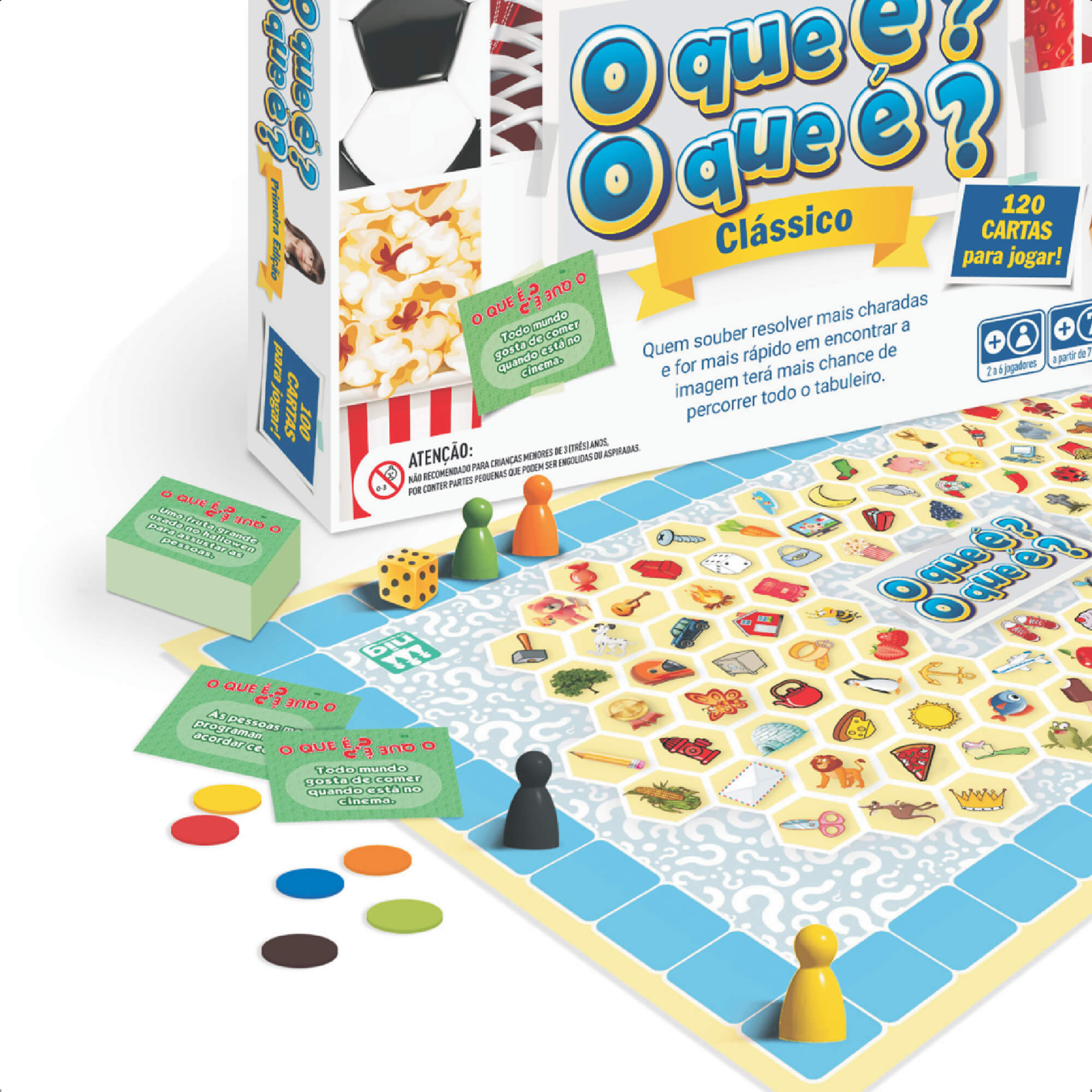 Jogo O Que É O Que É Infantil Criatividade e Imaginação 120 Cartas +7 Anos Nig - 1132
