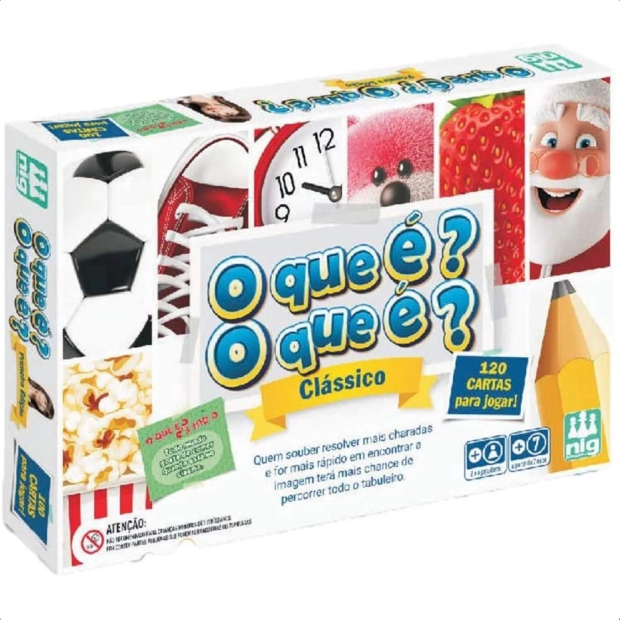 Jogo O Que É O Que É Infantil Criatividade e Imaginação 120 Cartas +7 Anos Nig - 1132