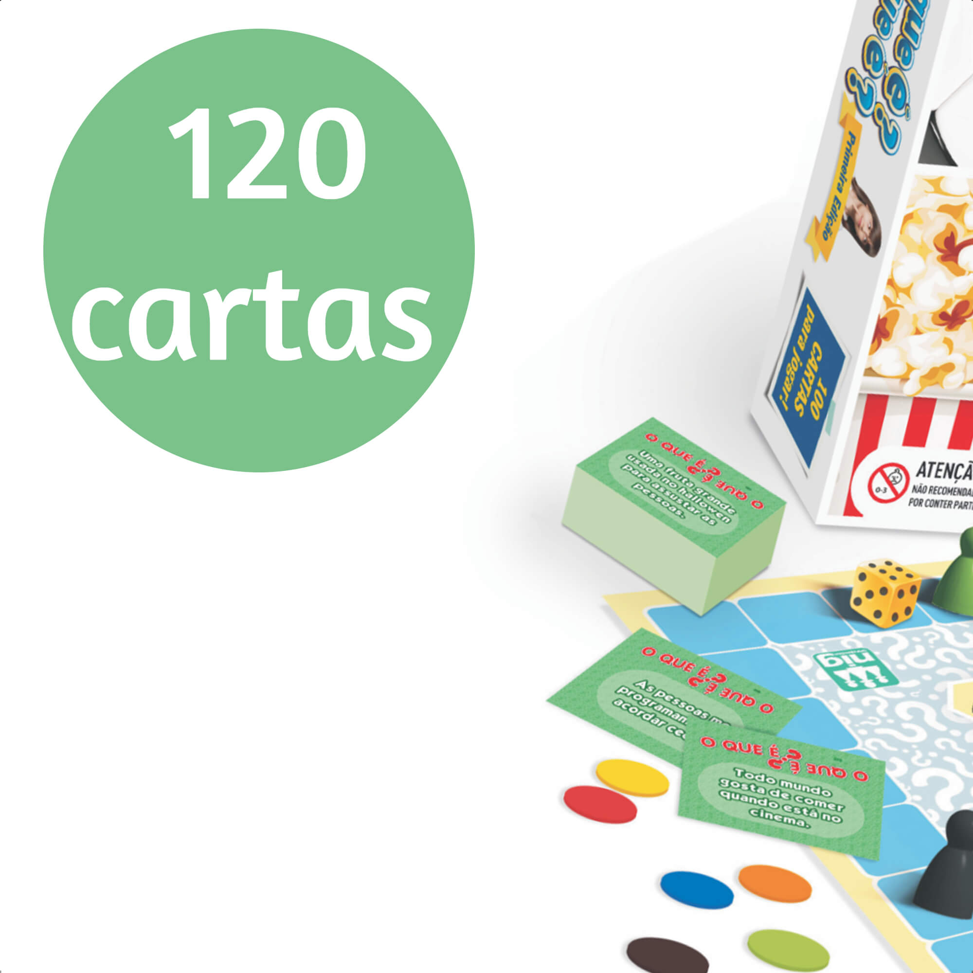 Jogo O Que É O Que É Infantil Criatividade e Imaginação 120 Cartas +7 Anos Nig - 1132