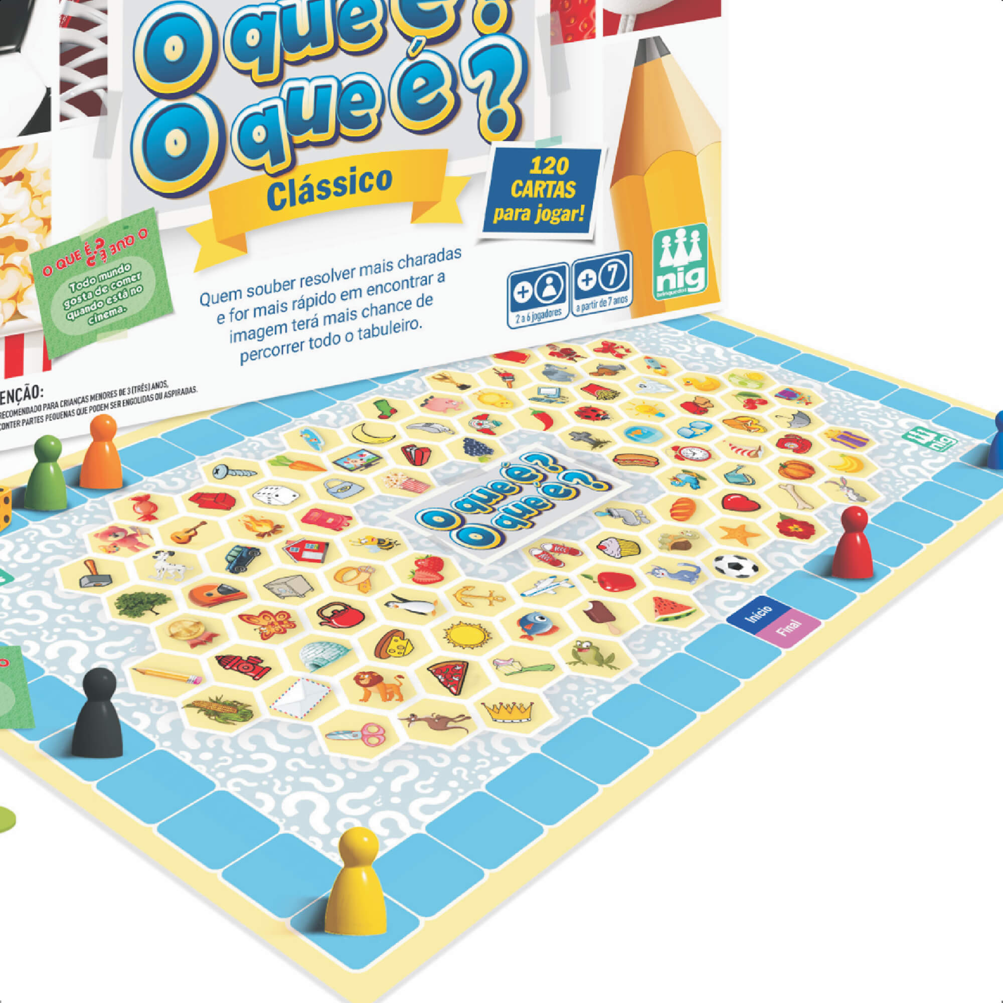 Jogo O Que É O Que É Infantil Criatividade e Imaginação 120 Cartas +7 Anos Nig - 1132
