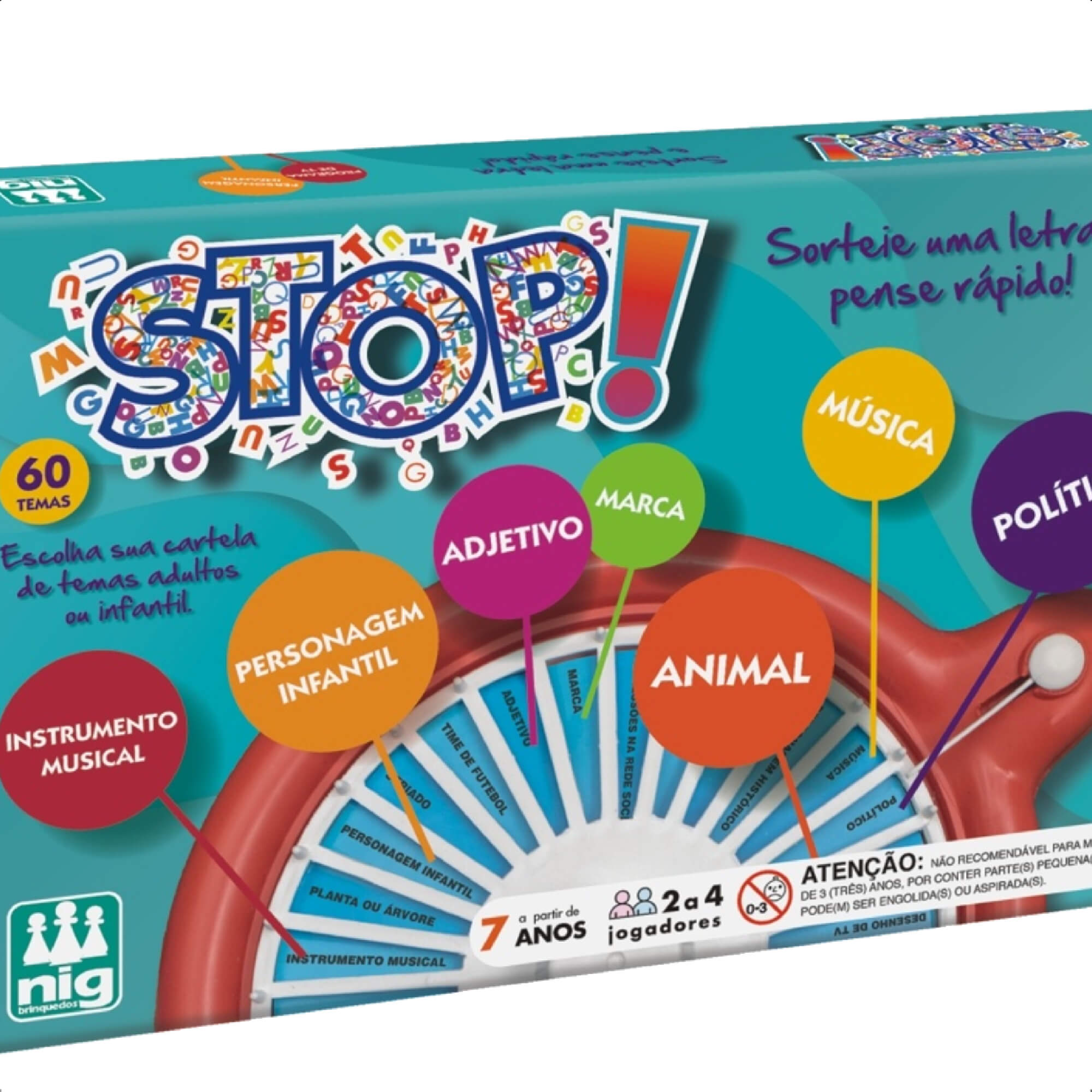Jogo Stop Infantil Comunicação Imaginação Raciocínio +7 Anos Nig Brinquedos-0162