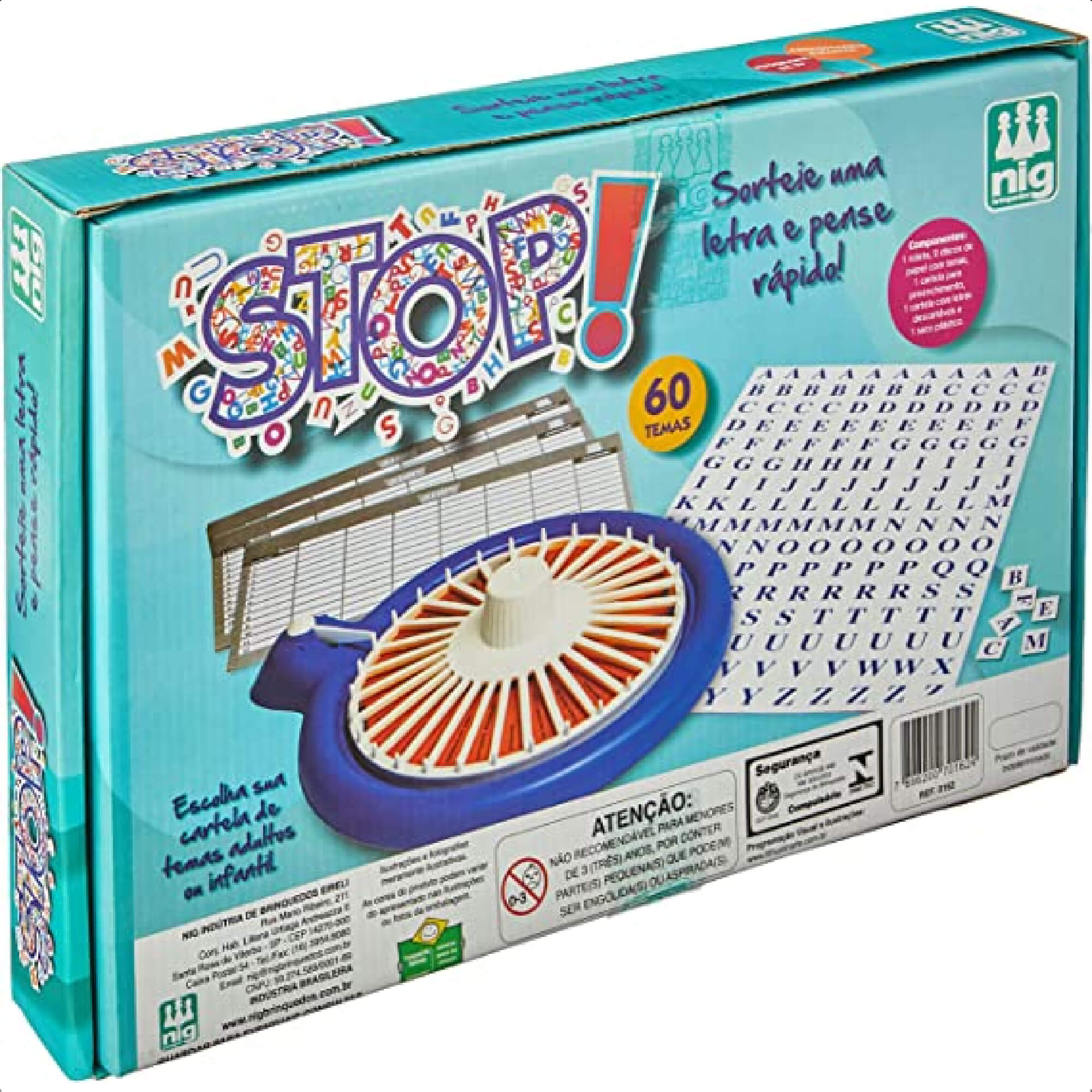 Jogo Stop Infantil Comunicação Imaginação Raciocínio +7 Anos Nig Brinquedos-0162