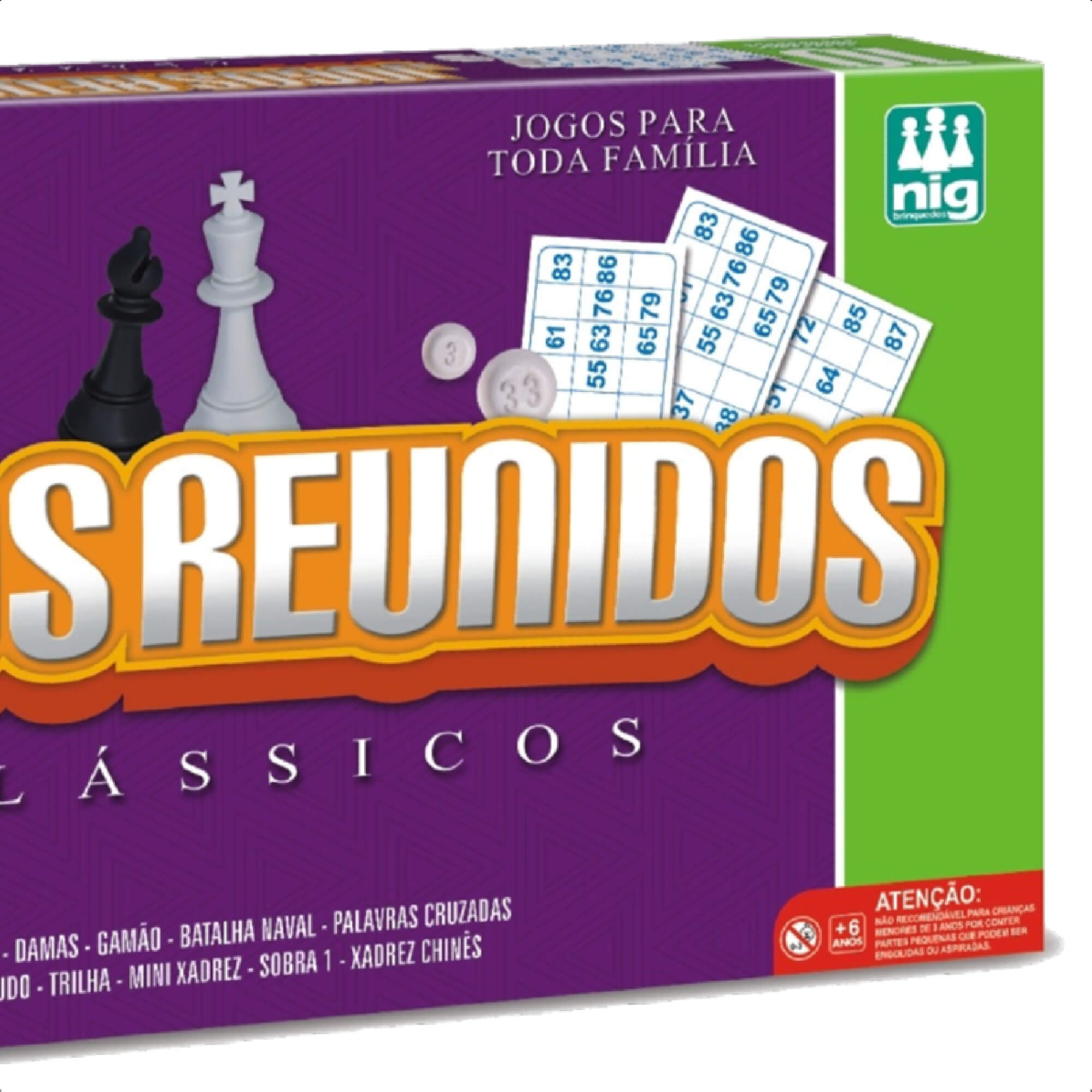 Jogos Clássicos Reunidos Xadrez Damas Ludo Batalha Naval Palavras Cruzadas Tabuleiro Nig - 1163