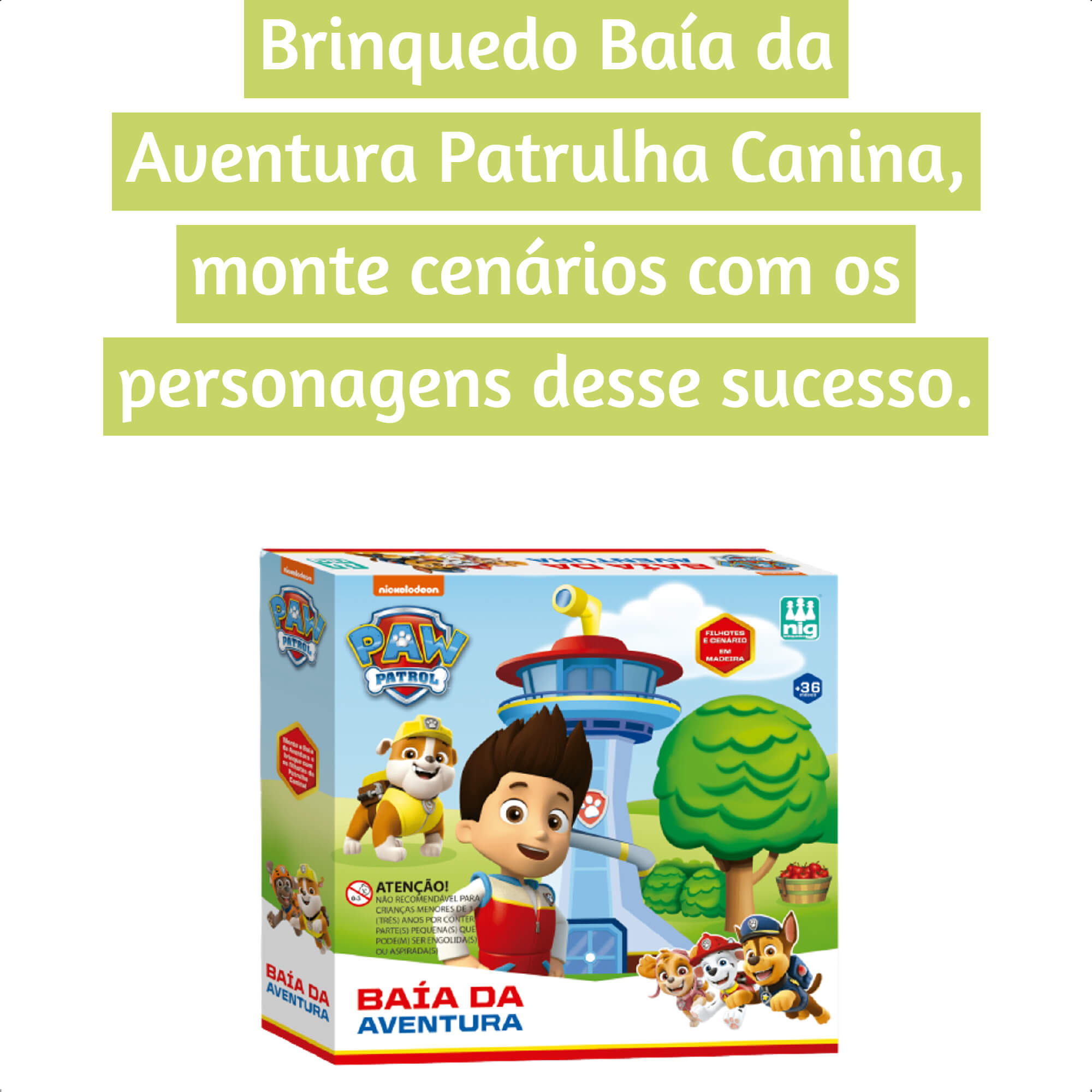 Brinquedo Cenário Baía Da Aventura Patrulha Canina Infantil Criatividade Nig Brinquedos - 0686