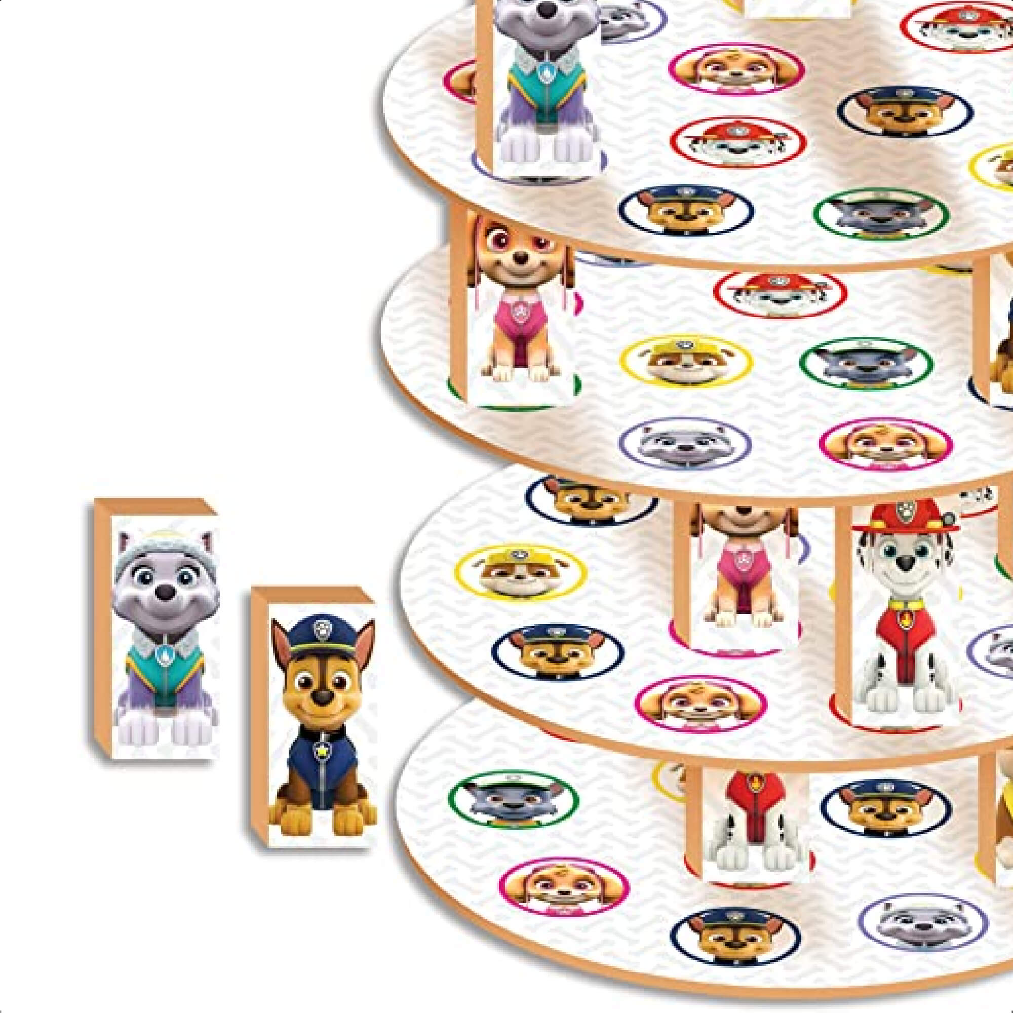 Brinquedo Madeira Jogo Equilibra Filhotes Patrulha Canina Infantil +4 Anos Nig 0684