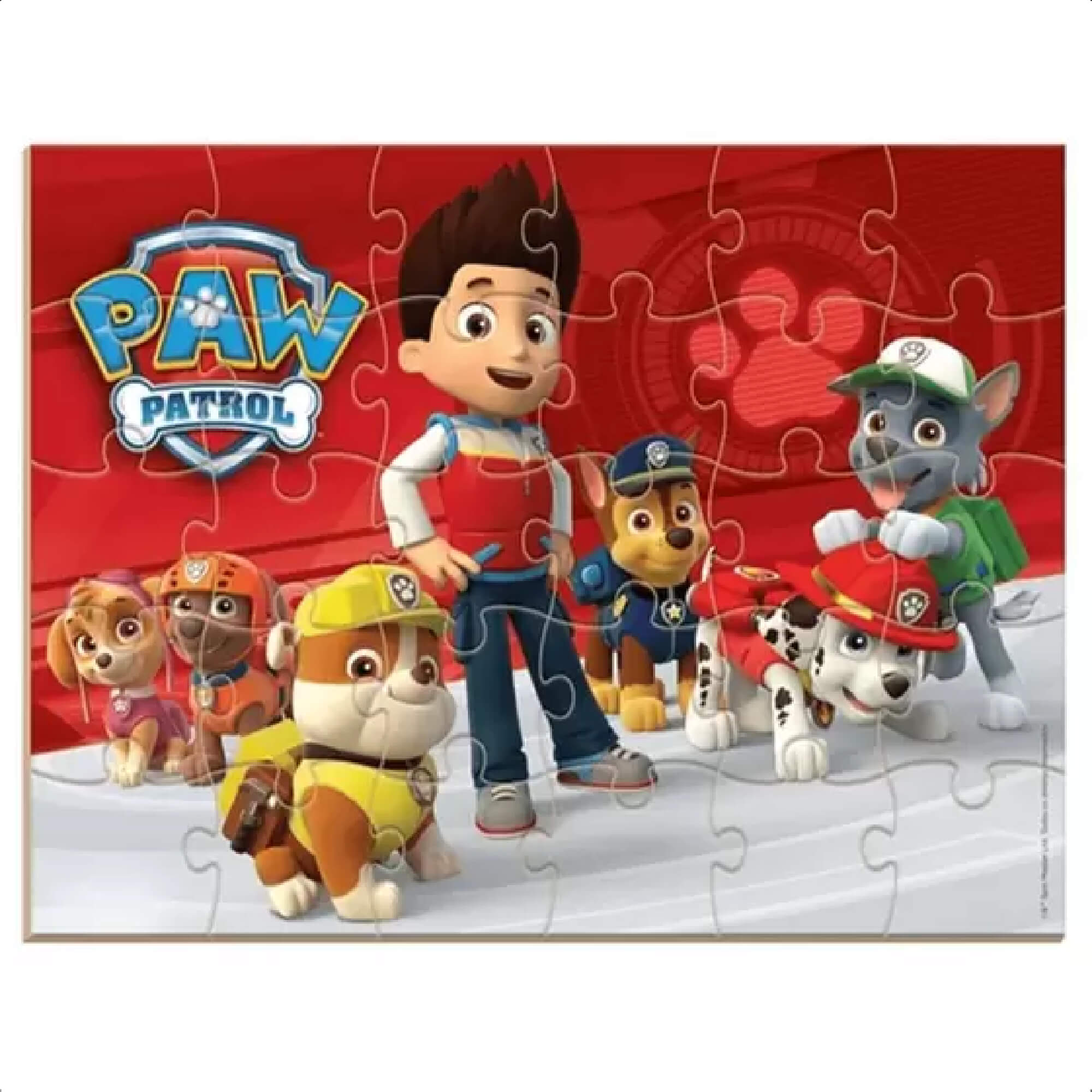 Quebra Cabeça Patrulha Canina Infantil Madeira 30 Peças Fácil De Montar Nig Brinquedos - 0682