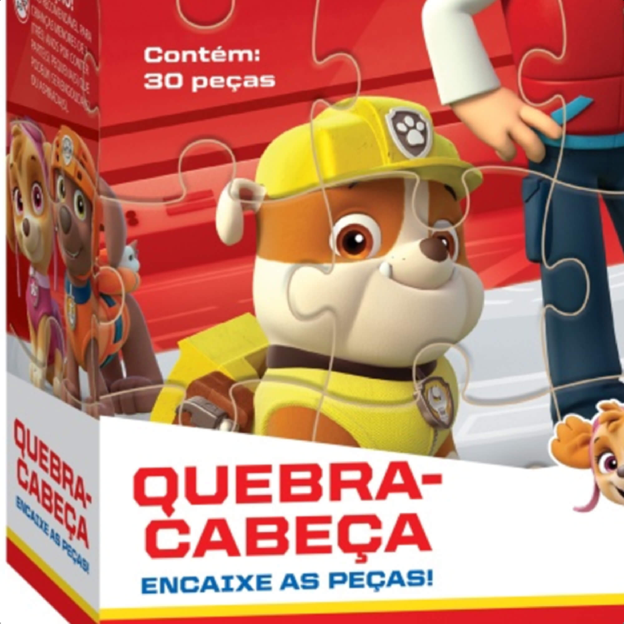 Quebra Cabeça Patrulha Canina Infantil Madeira 30 Peças Fácil De Montar Nig Brinquedos - 0682