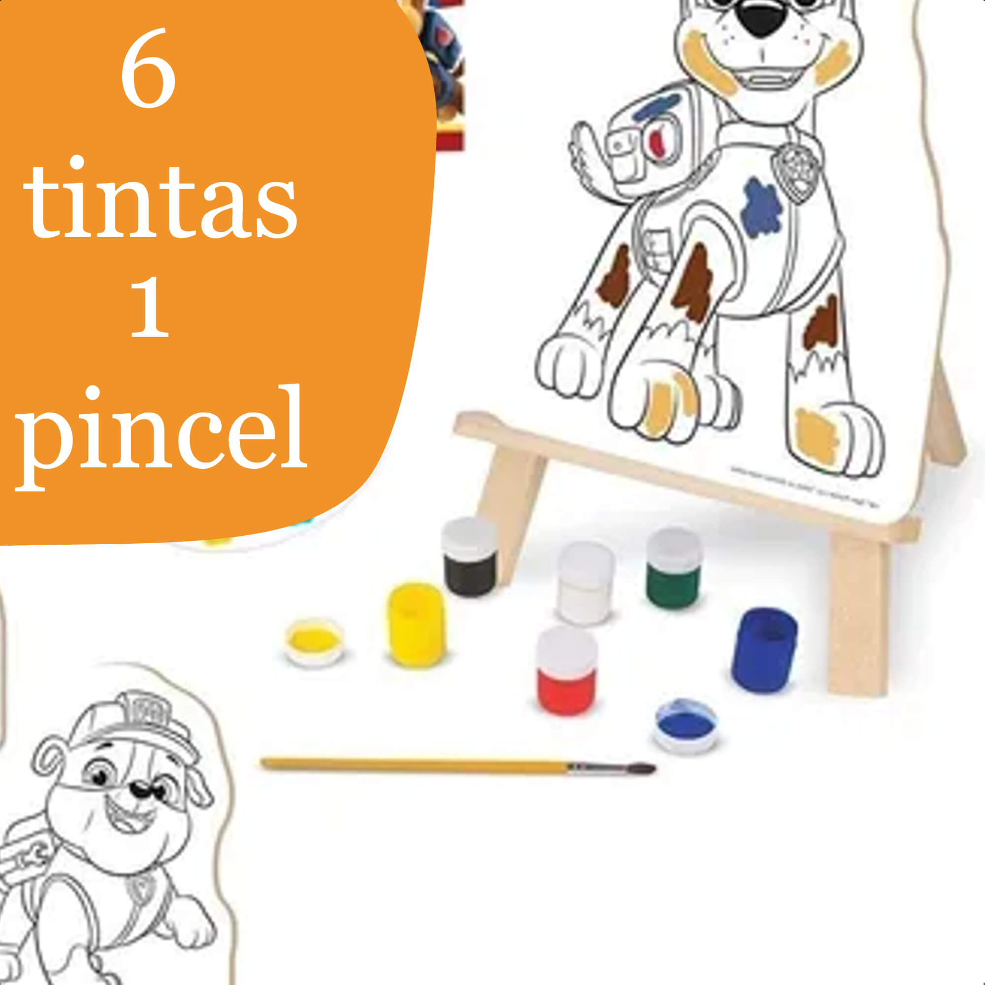 Kit Pintura Patrulha Canina Infantil Criatividade Diversão A Partir De 4 Anos Nig Brinquedos - 0680