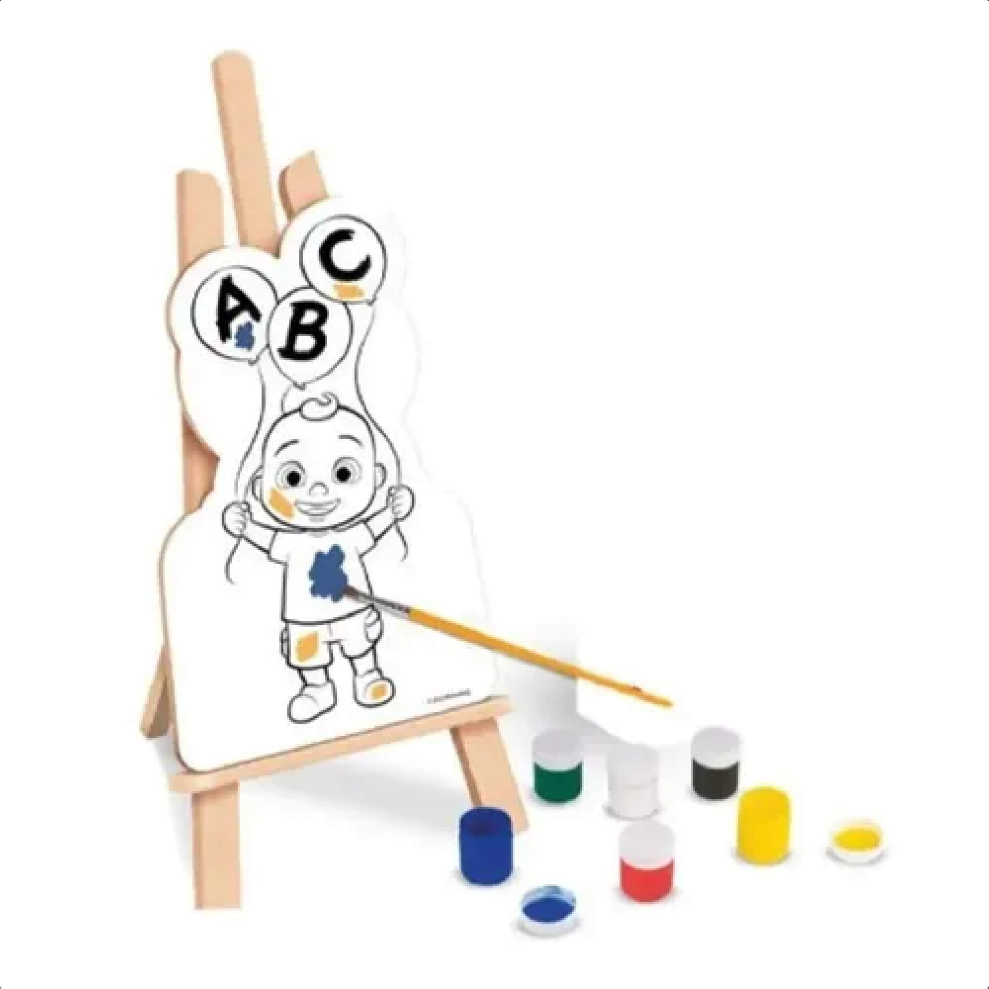 Kit Pintura Infantil Cocomelon Imaginação e Coordenação Motora +4 Anos Nig Brinquedos 0514