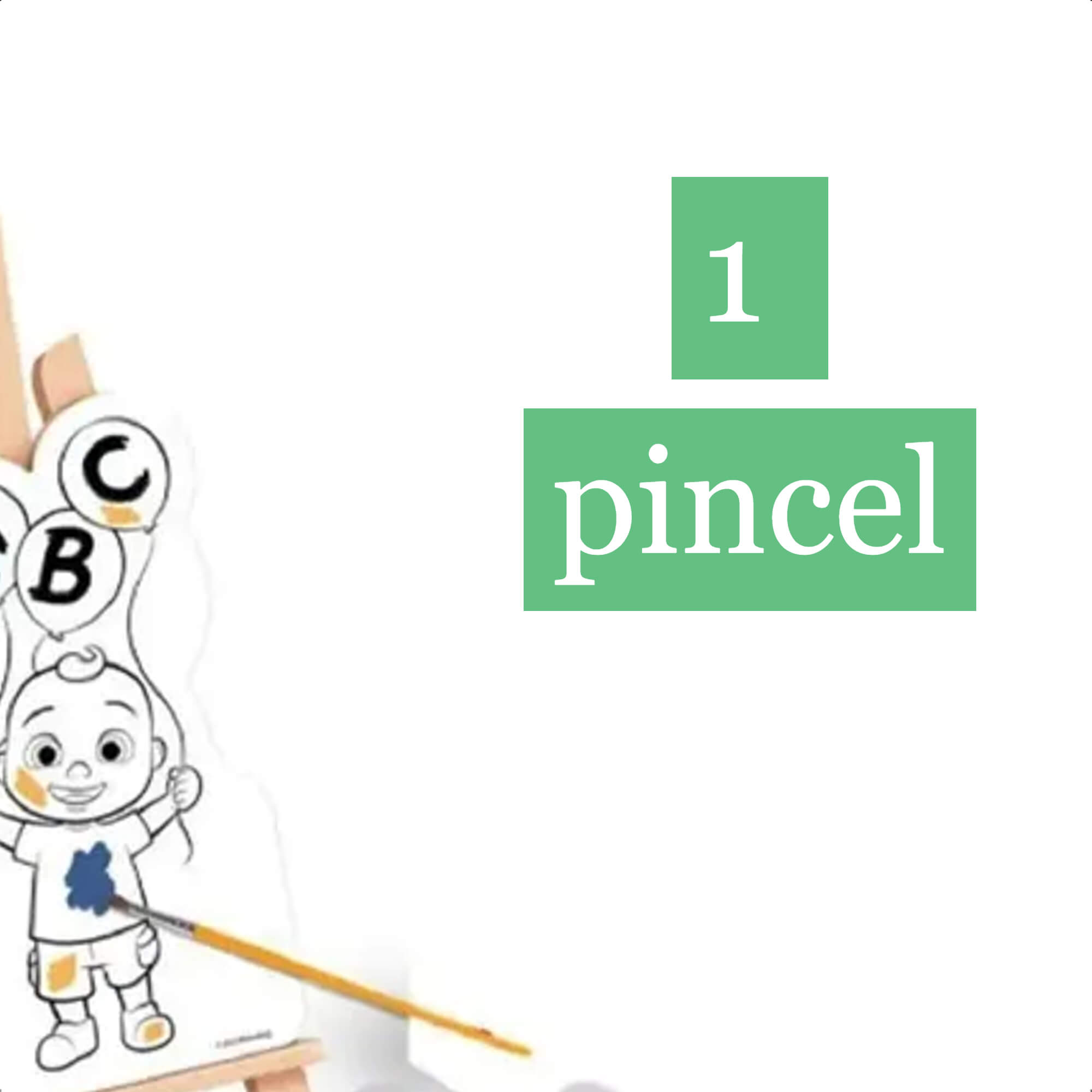 Kit Pintura Infantil Cocomelon Imaginação e Coordenação Motora +4 Anos Nig Brinquedos 0514
