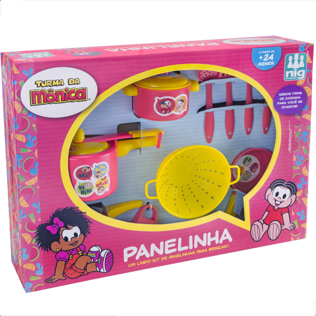 Brinquedo Jogo Panelinhas Infantil Turma da Mônica Faz de Conta +2 anos Nig Brinquedos - 0755