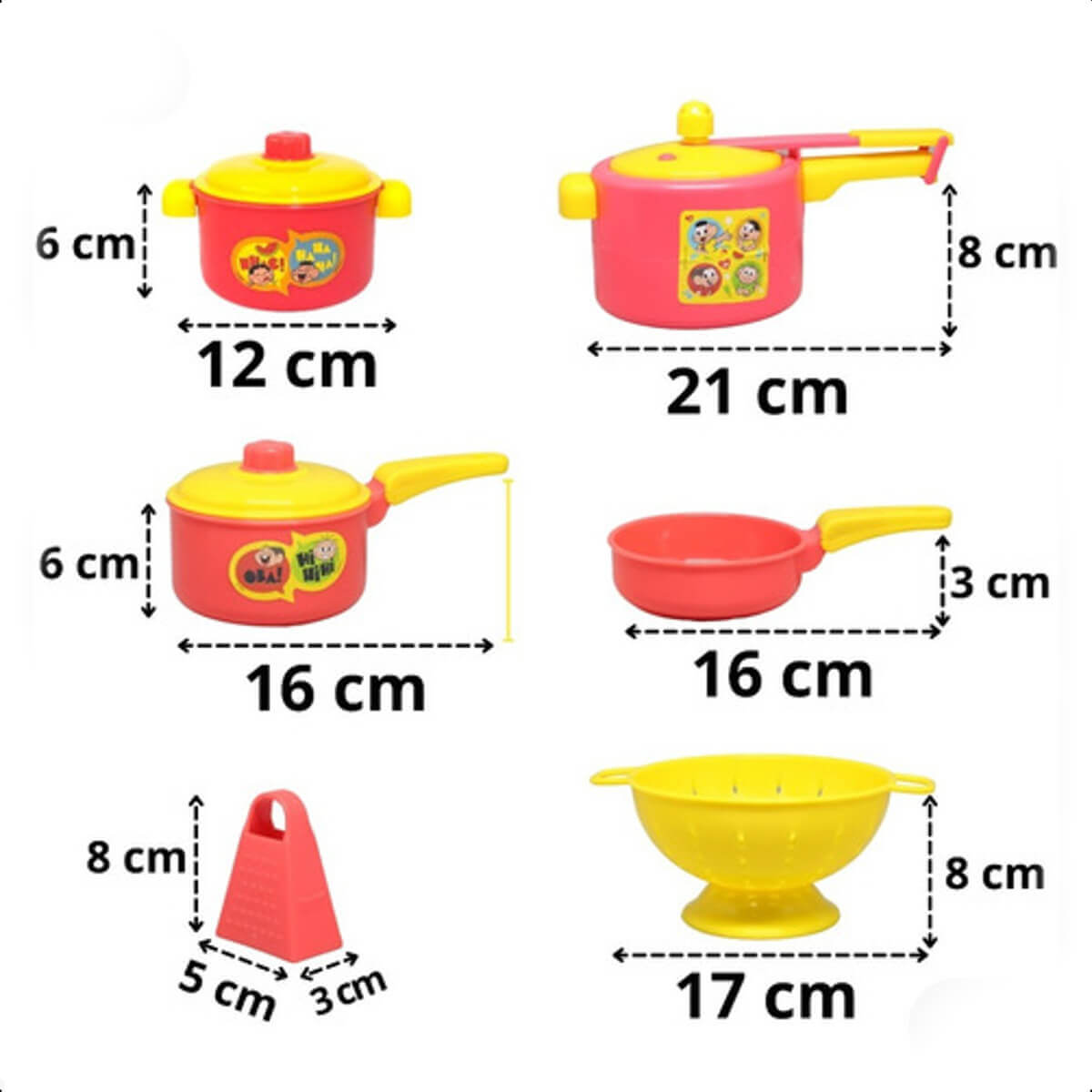 Brinquedo Jogo Panelinhas Infantil Turma da Mônica Faz de Conta +2 anos Nig Brinquedos - 0755
