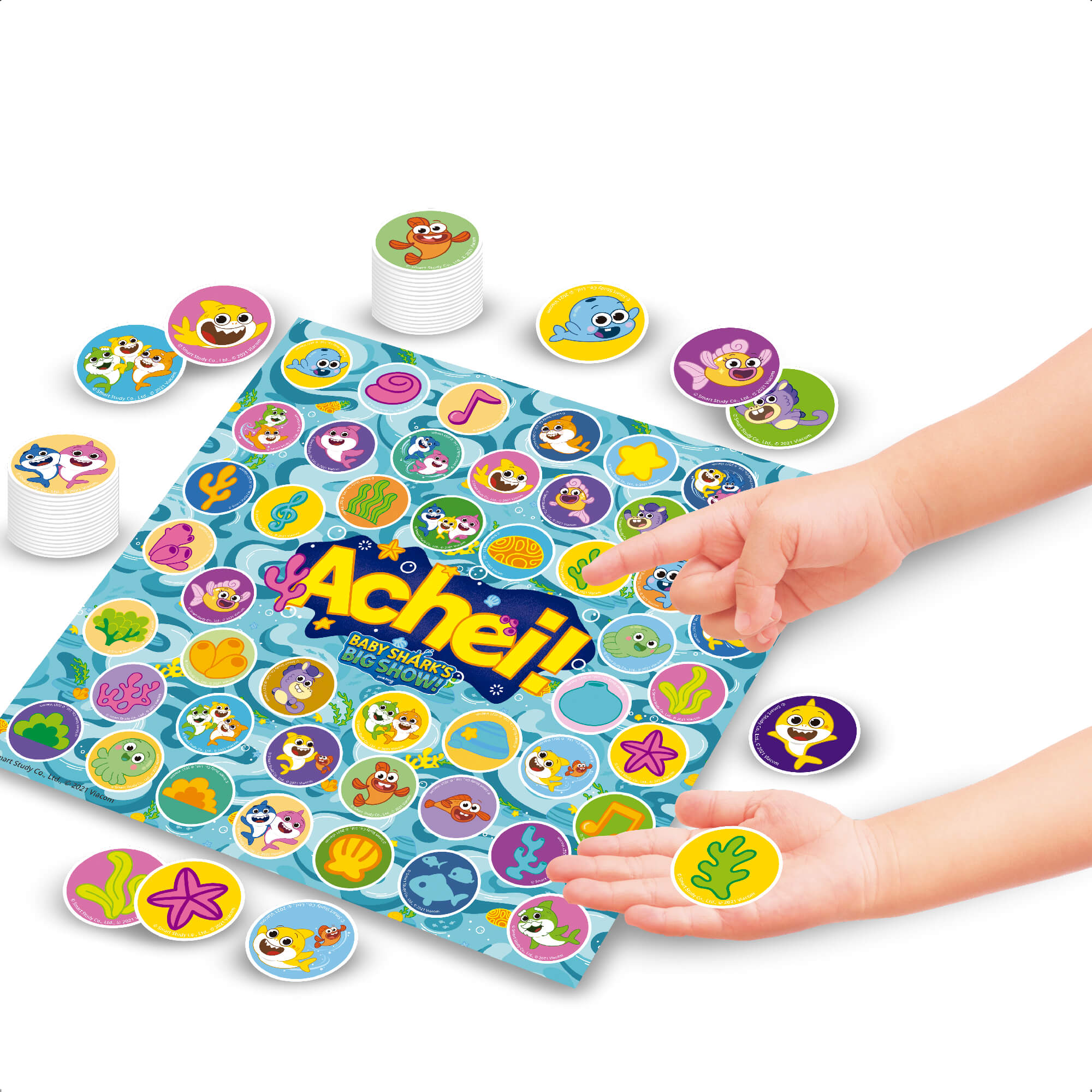 Jogo de Tabuleiro Achei! Baby Shark Infantil Tabuleiro Cartas +3 Anos Nig Brinquedos - 0745