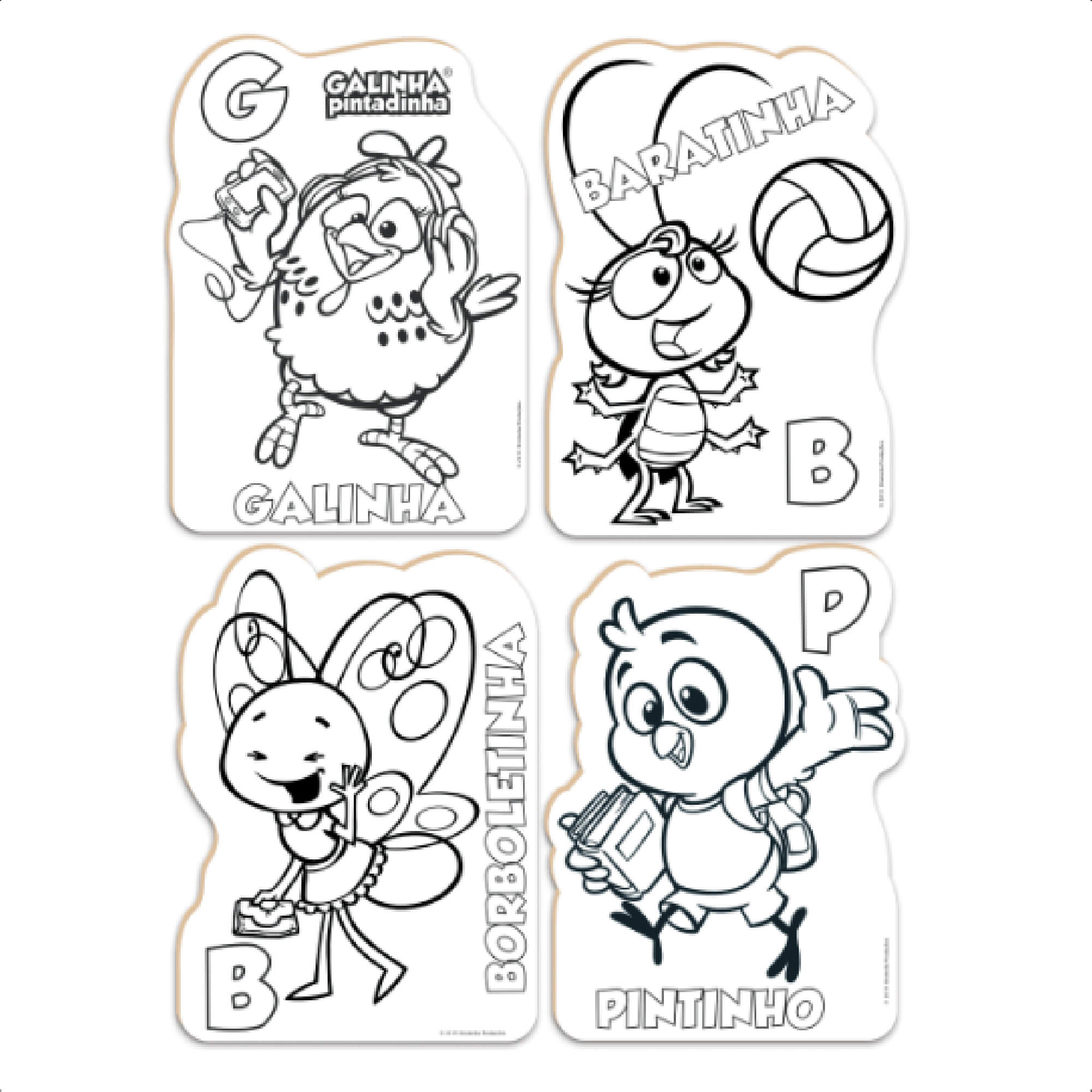 Kit De Pintura Galinha Pintadinha Infantil Divertido em Madeira +4 anos Nig Brinquedos - 0732