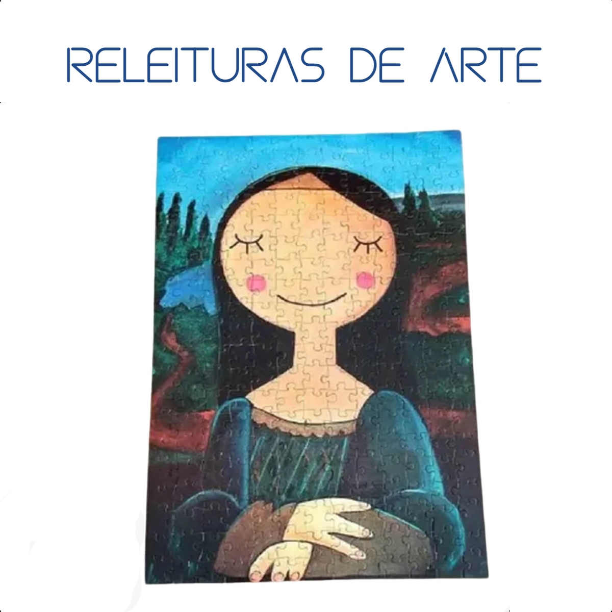 Quebra Cabeça Monalisa 260 Peças Puzzle Para Montar +7 Anos Brinquedo Jogo Nig Brinquedos-LM 0575