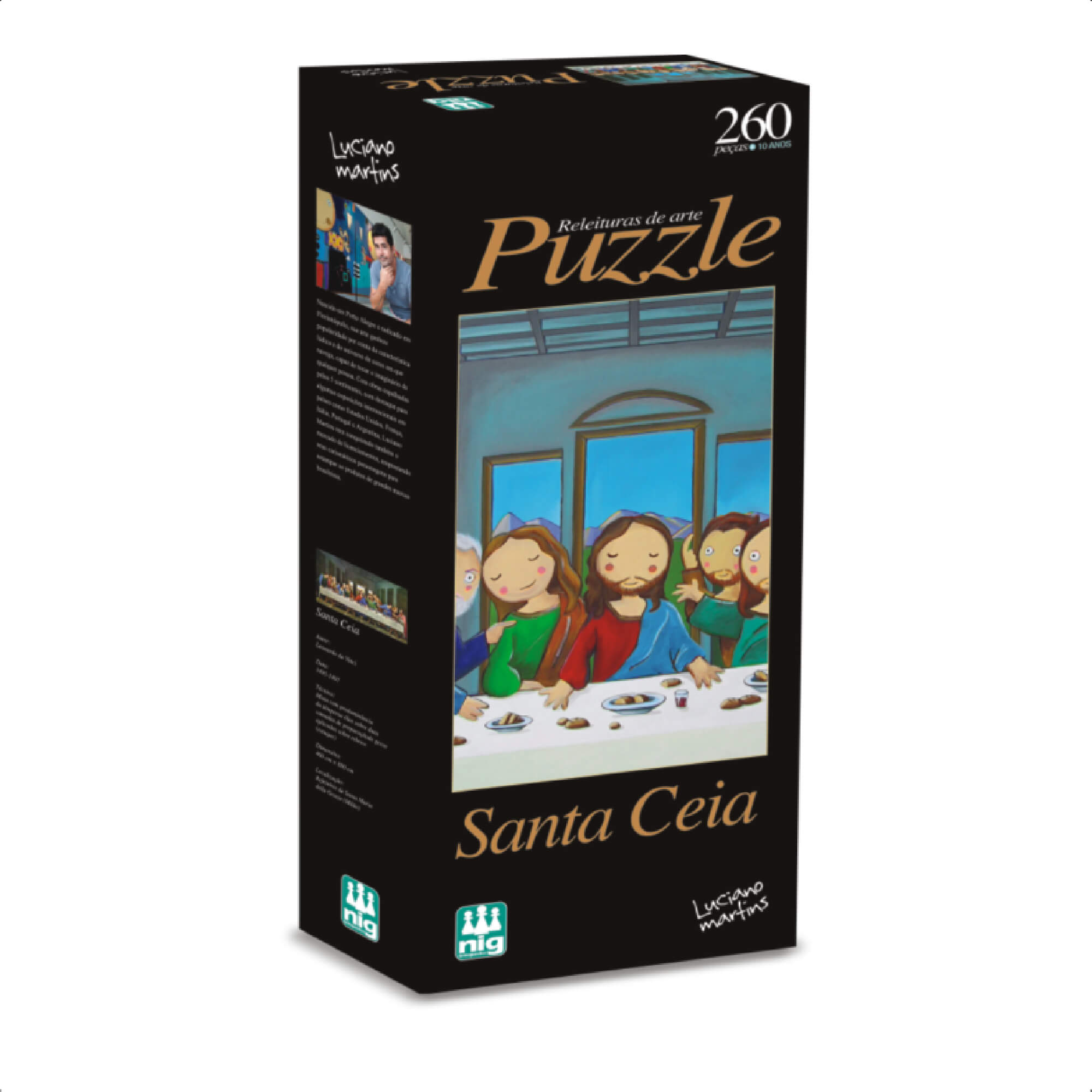 Quebra Cabeça Santa Ceia Infantil 260 Peças Luciano Martins Raciocínio lógico Nig - 0576