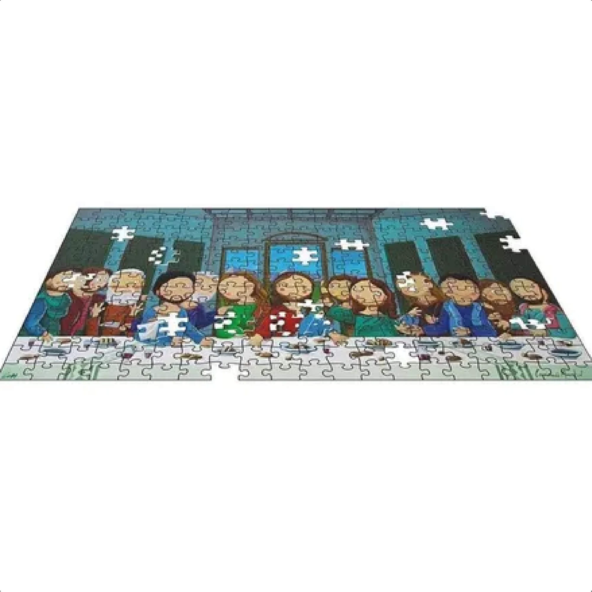 Quebra Cabeça Santa Ceia Infantil 260 Peças Luciano Martins Raciocínio lógico Nig - 0576