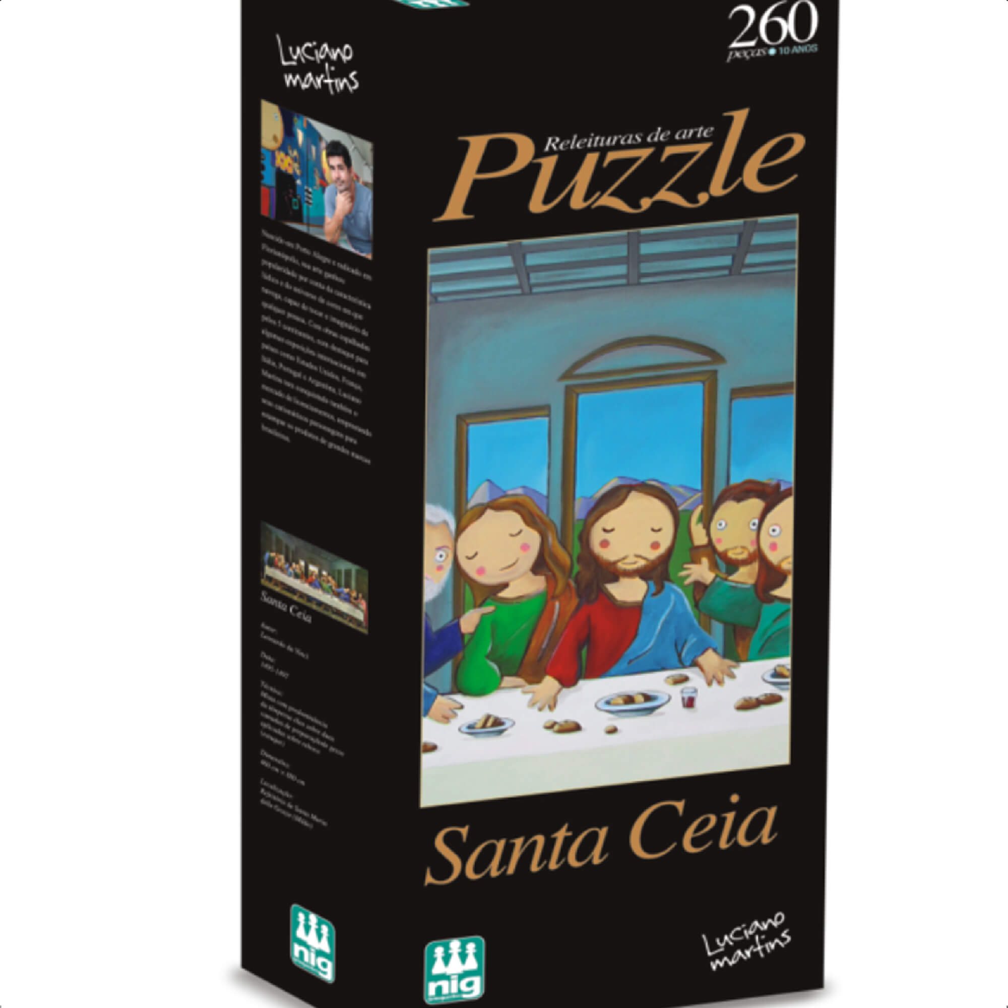 Quebra Cabeça Santa Ceia Infantil 260 Peças Luciano Martins Raciocínio lógico Nig - 0576