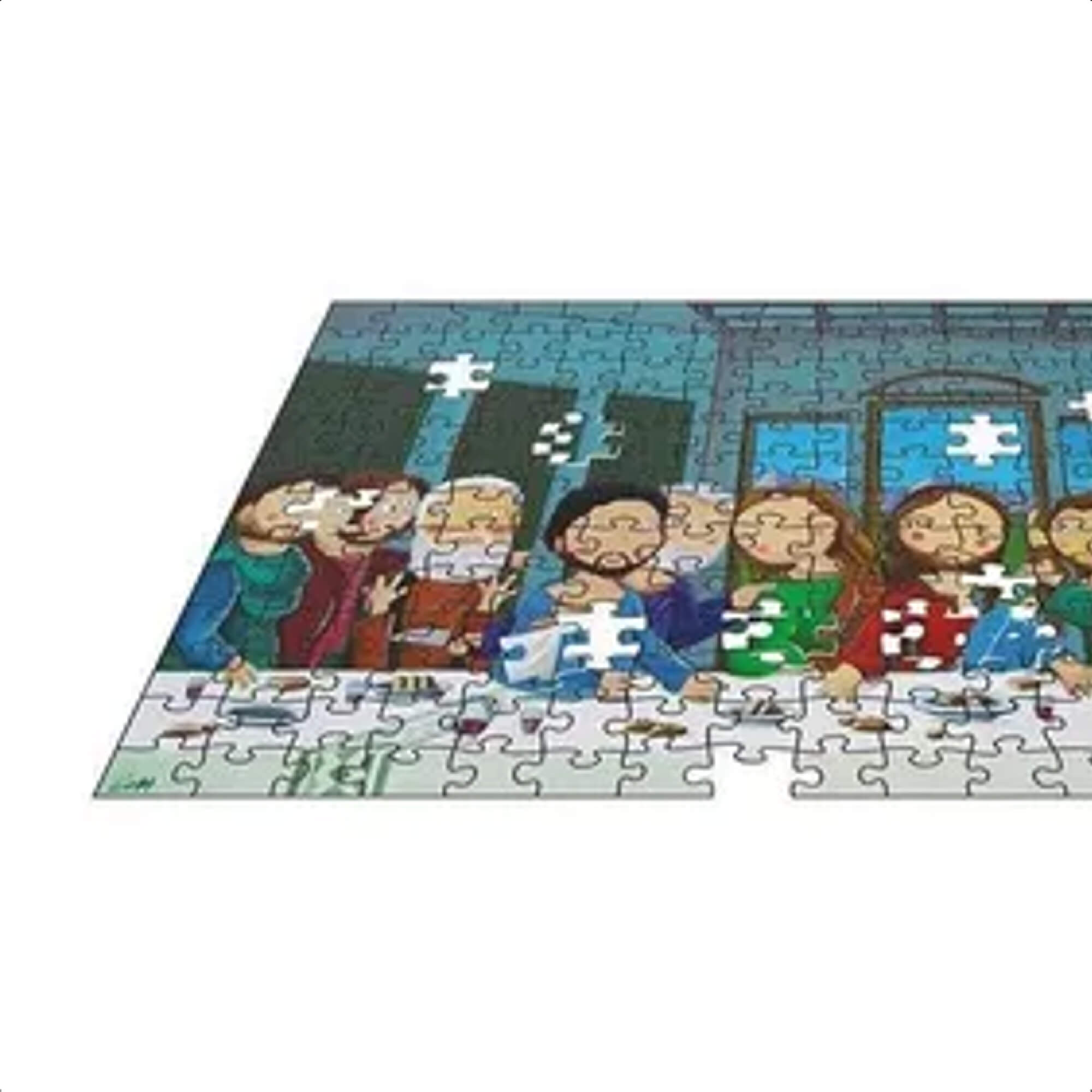 Quebra Cabeça Santa Ceia Infantil 260 Peças Luciano Martins Raciocínio lógico Nig - 0576