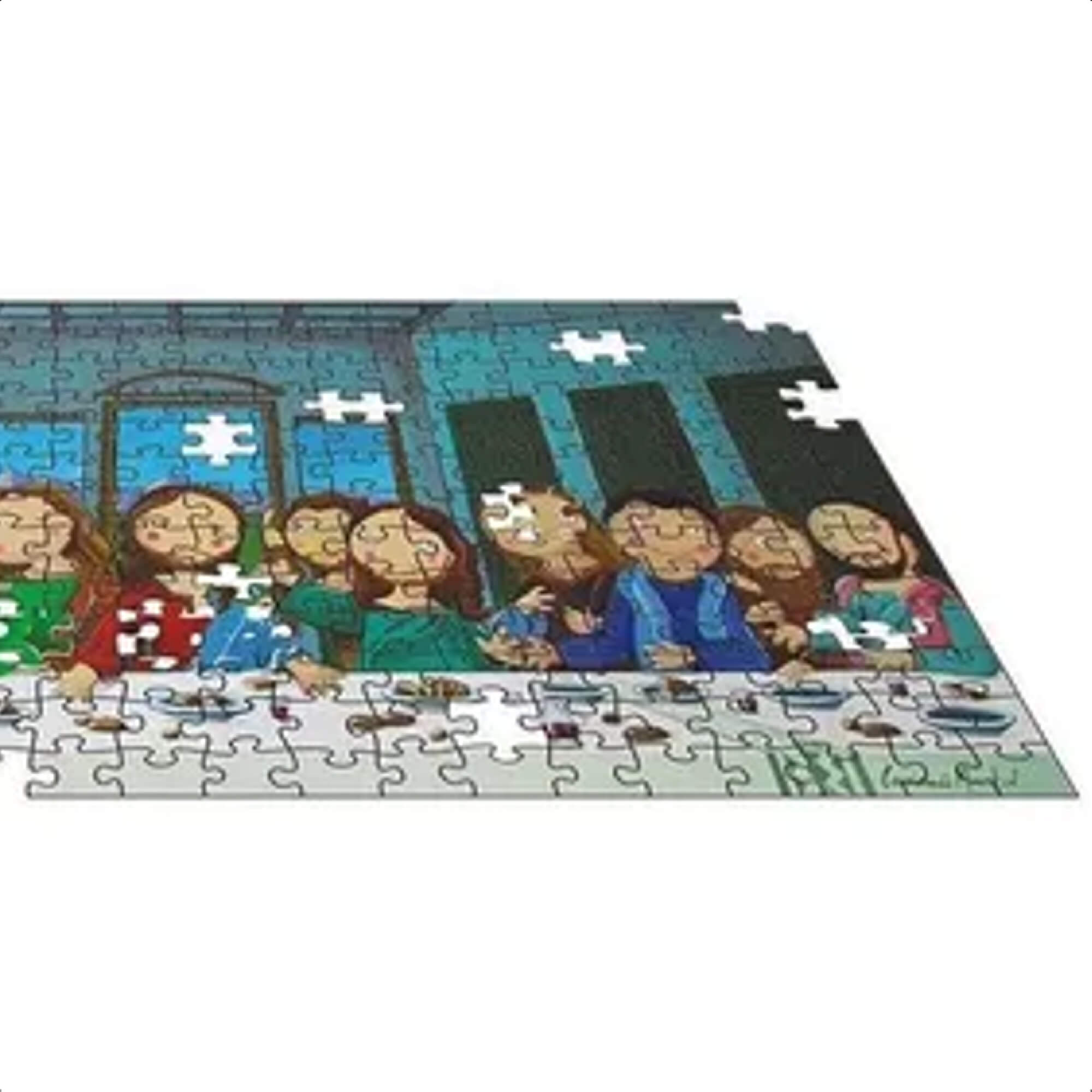 Quebra Cabeça Santa Ceia Infantil 260 Peças Luciano Martins Raciocínio lógico Nig - 0576