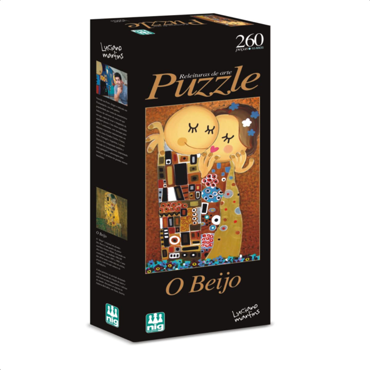 Quebra-Cabeça O Beijo Toda Família Raciocínio 60,0cm x 40,0 cm 260 Peças Nig Brinquedos-0580