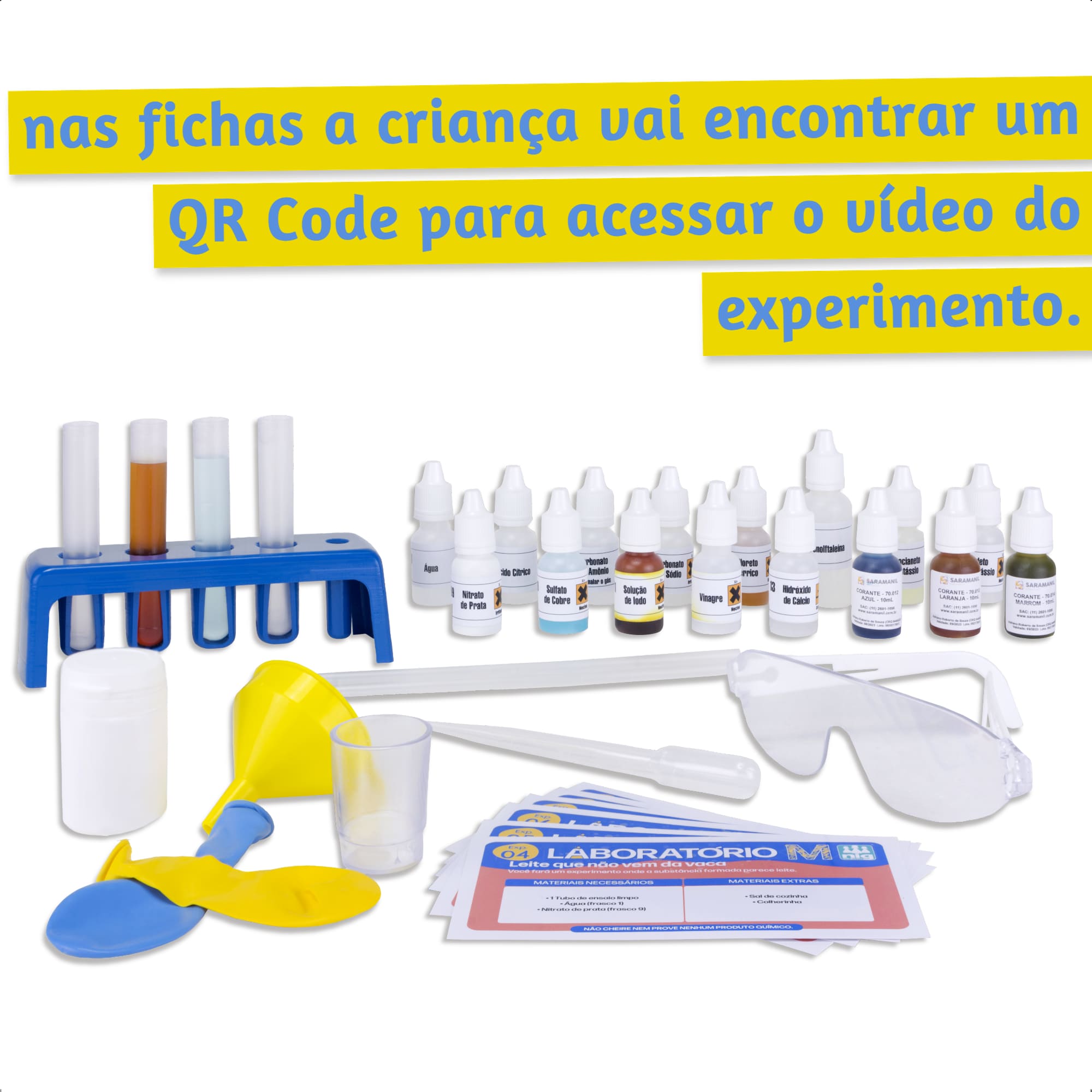Brinquedo Laboratório Manual do Mundo com 85 Tipos de Experimentos Nig Brinquedos - 1640
