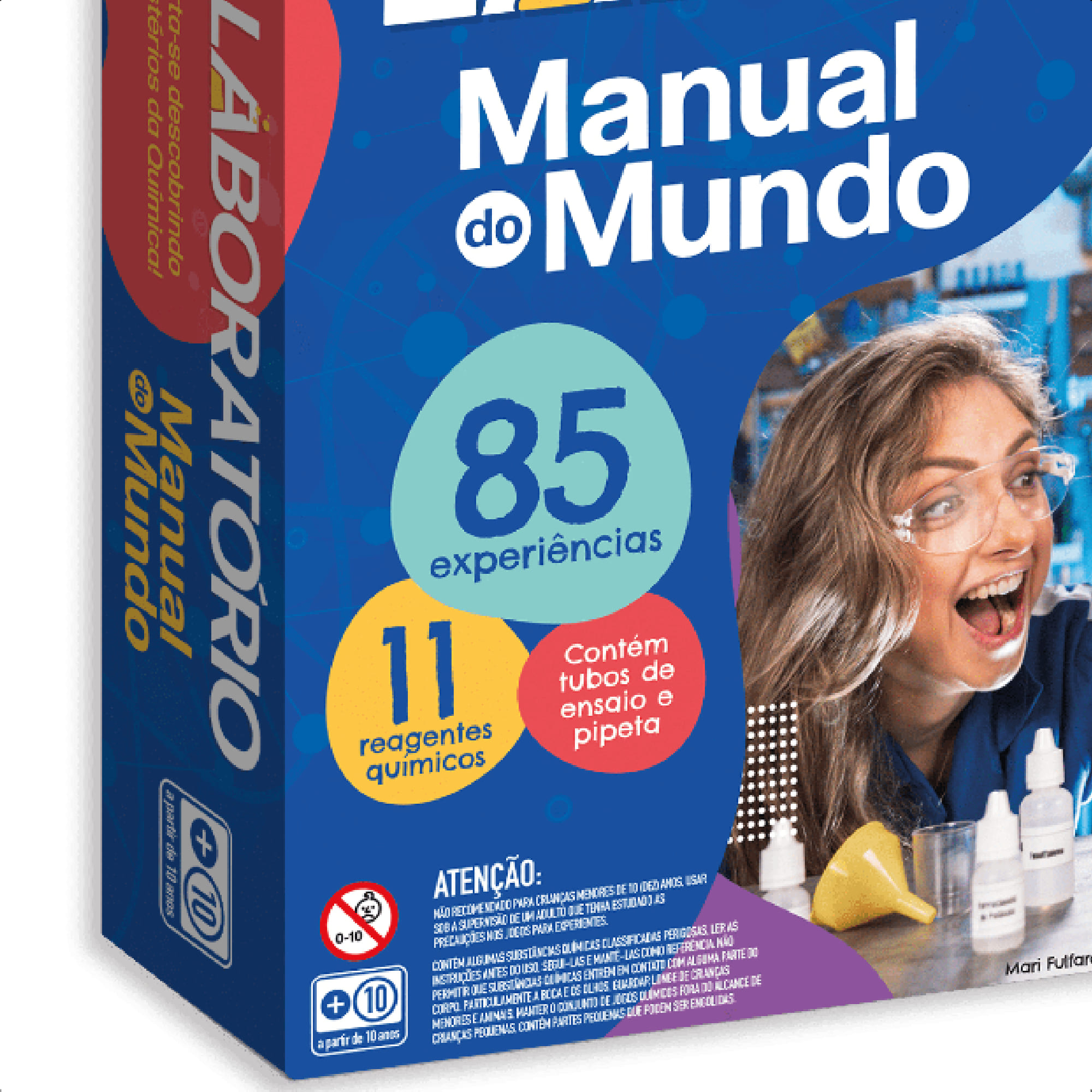 Brinquedo Laboratório Manual do Mundo com 85 Tipos de Experimentos Nig Brinquedos - 1640