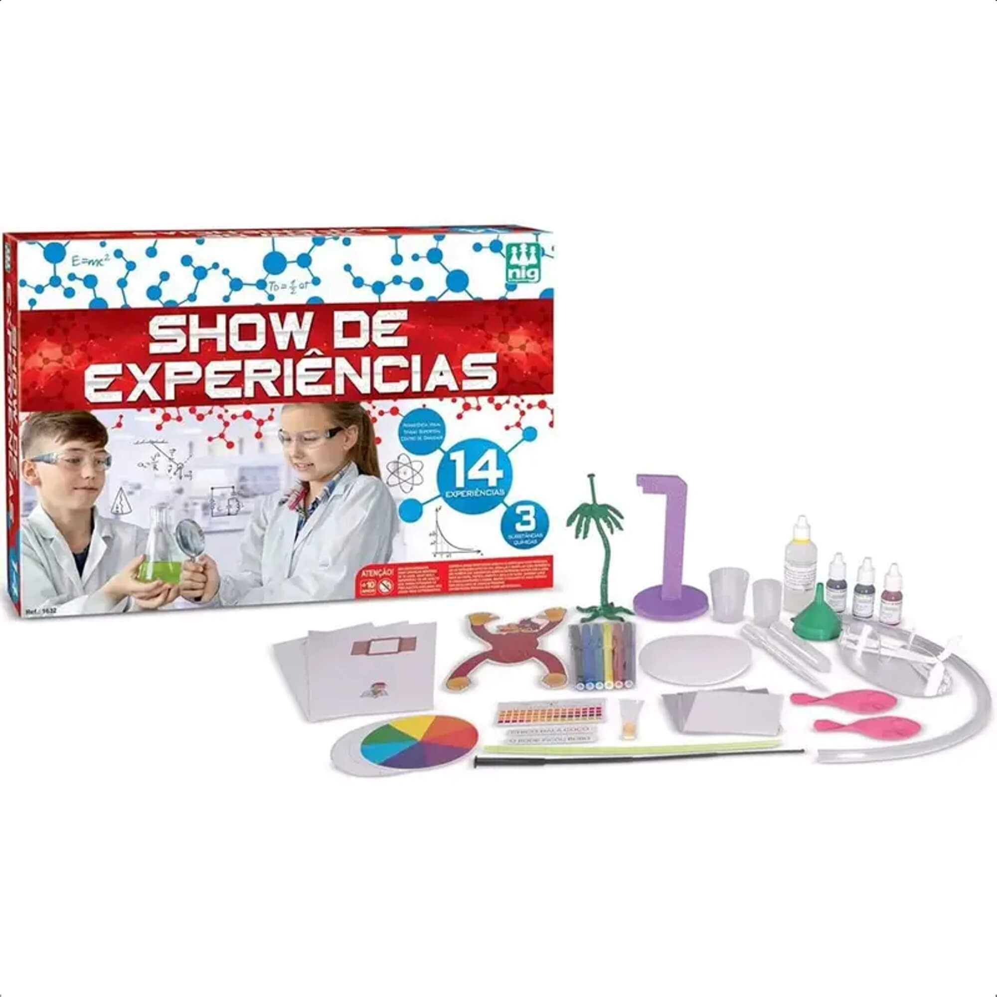 Brinquedo Show De Experiências Educativo Divertido Didático 14 Experiências 36 Peças Nig 1632