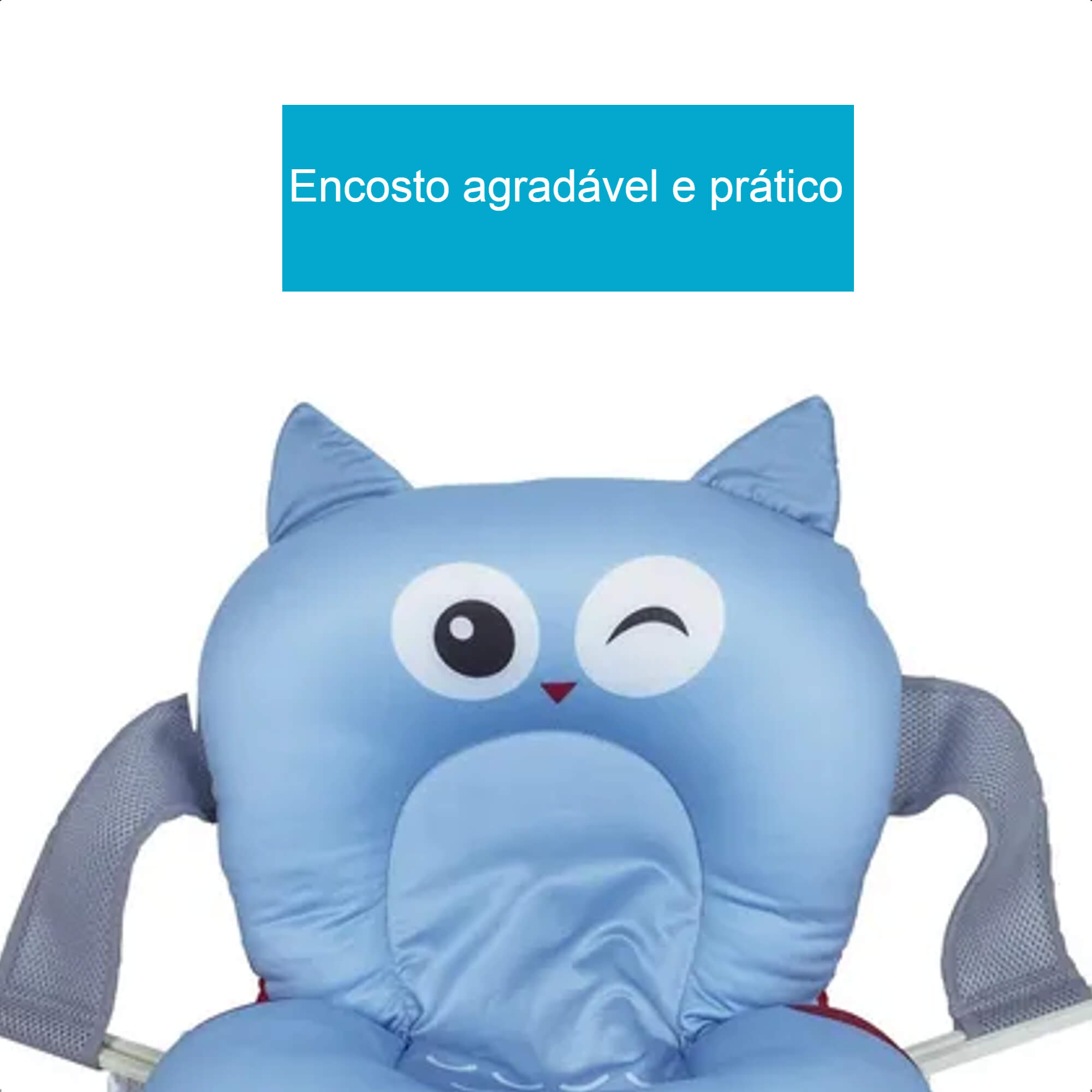 Almofada de Banho Soft Infantil 0-10 Meses Conforto e Segurança Encosto Coruja KaBaby -22102C