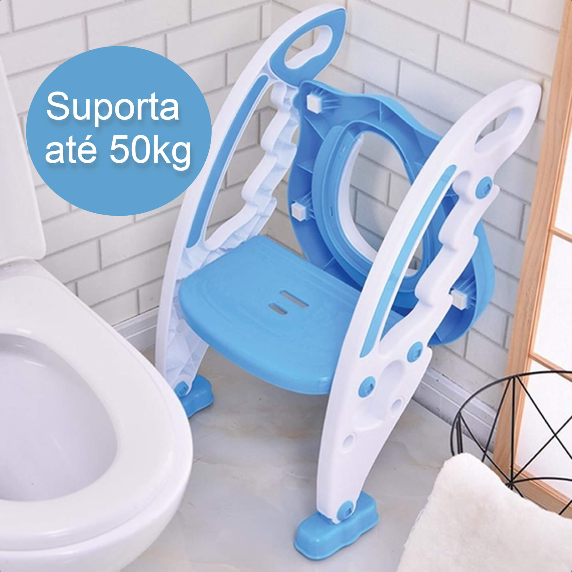 Assento Redutor Infantil New Style Dobrável Tamanho Universal Até 50 Kg Azul KaBaby - 22008A