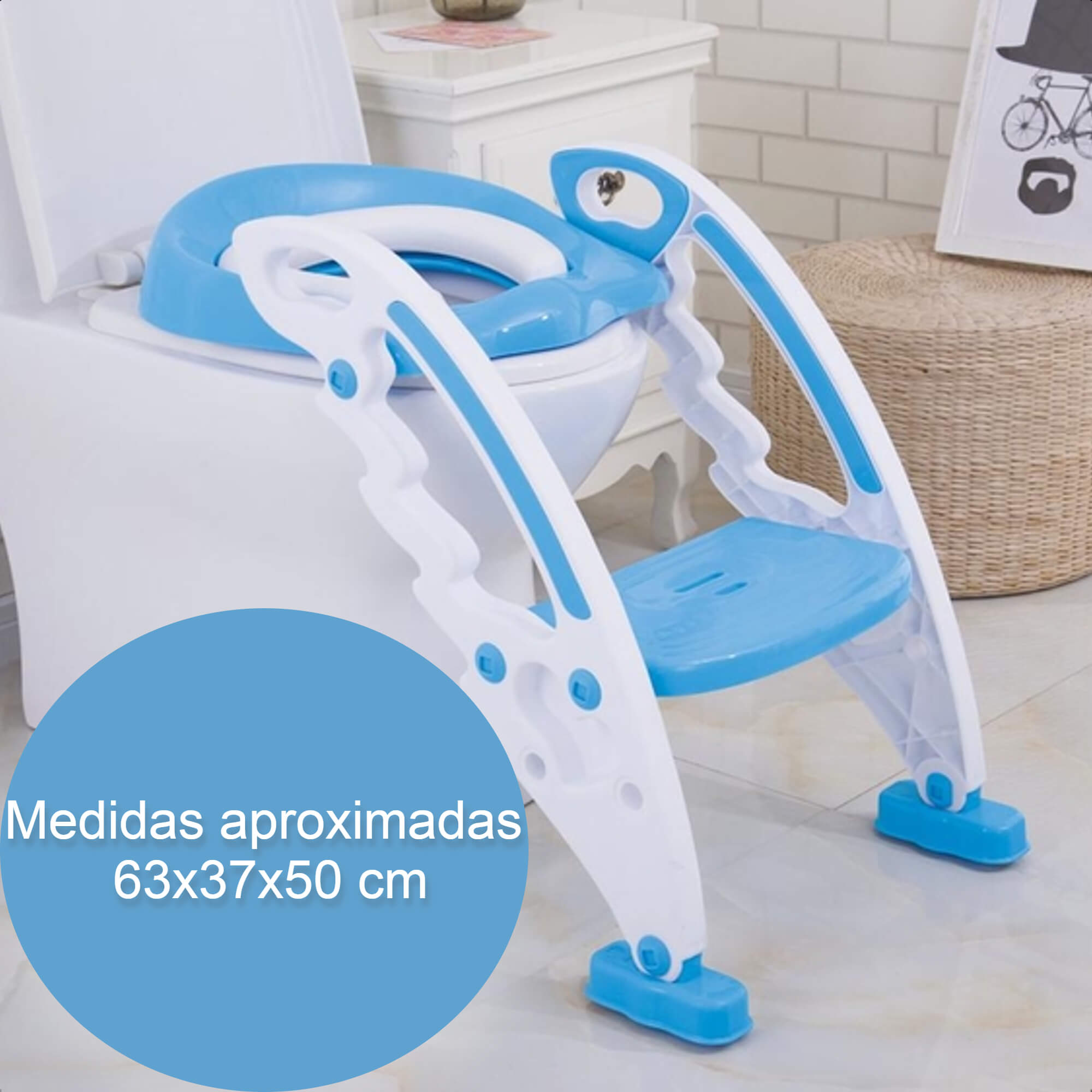 Assento Redutor Infantil New Style Dobrável Tamanho Universal Até 50 Kg Azul KaBaby - 22008A