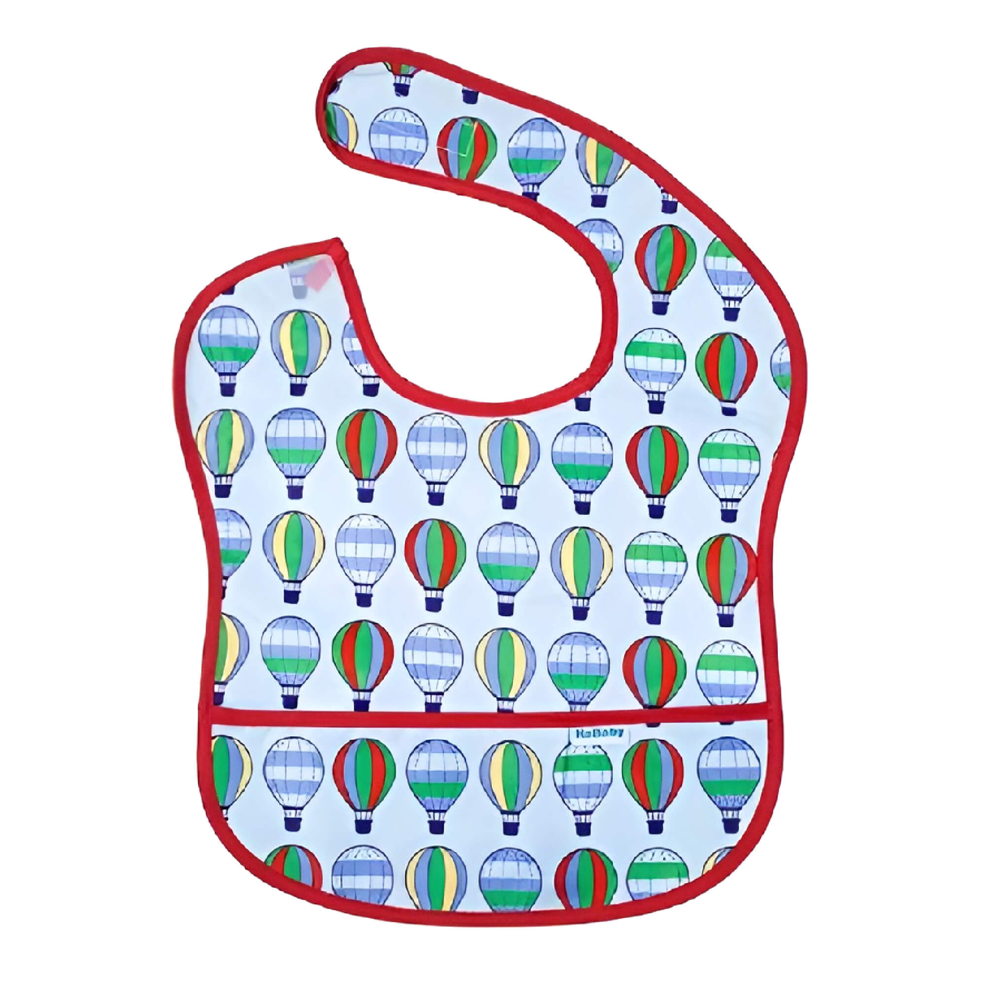 Babador para bebê Infantil impermeável standard Balões azul com cata-migalhas kababy - 18906E