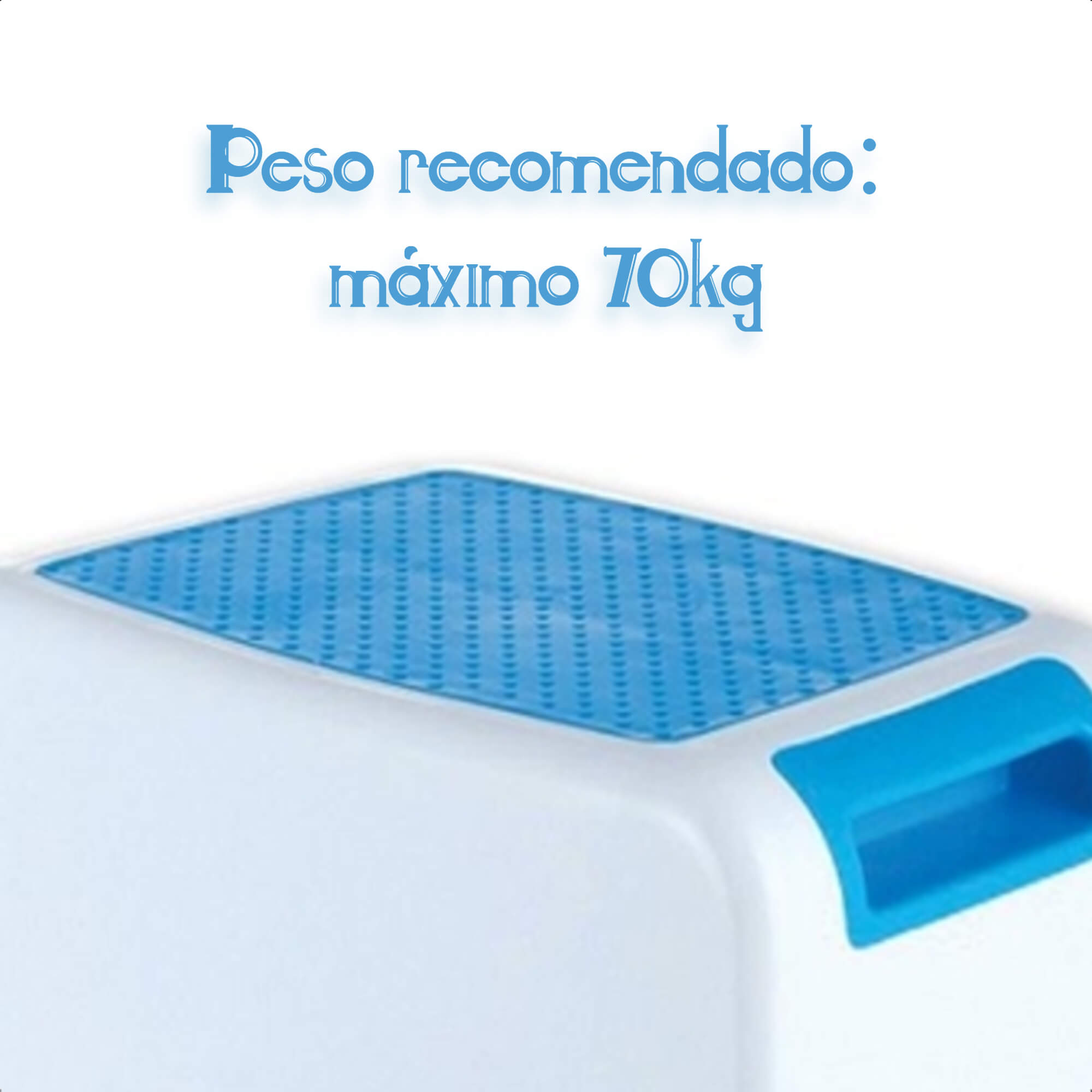 Banquinho de Banheiro 2 Degraus New Style Infantil leve e Portátil de 3 à 10 Anos Máximo 70kg Azul KaBaby - 22017A