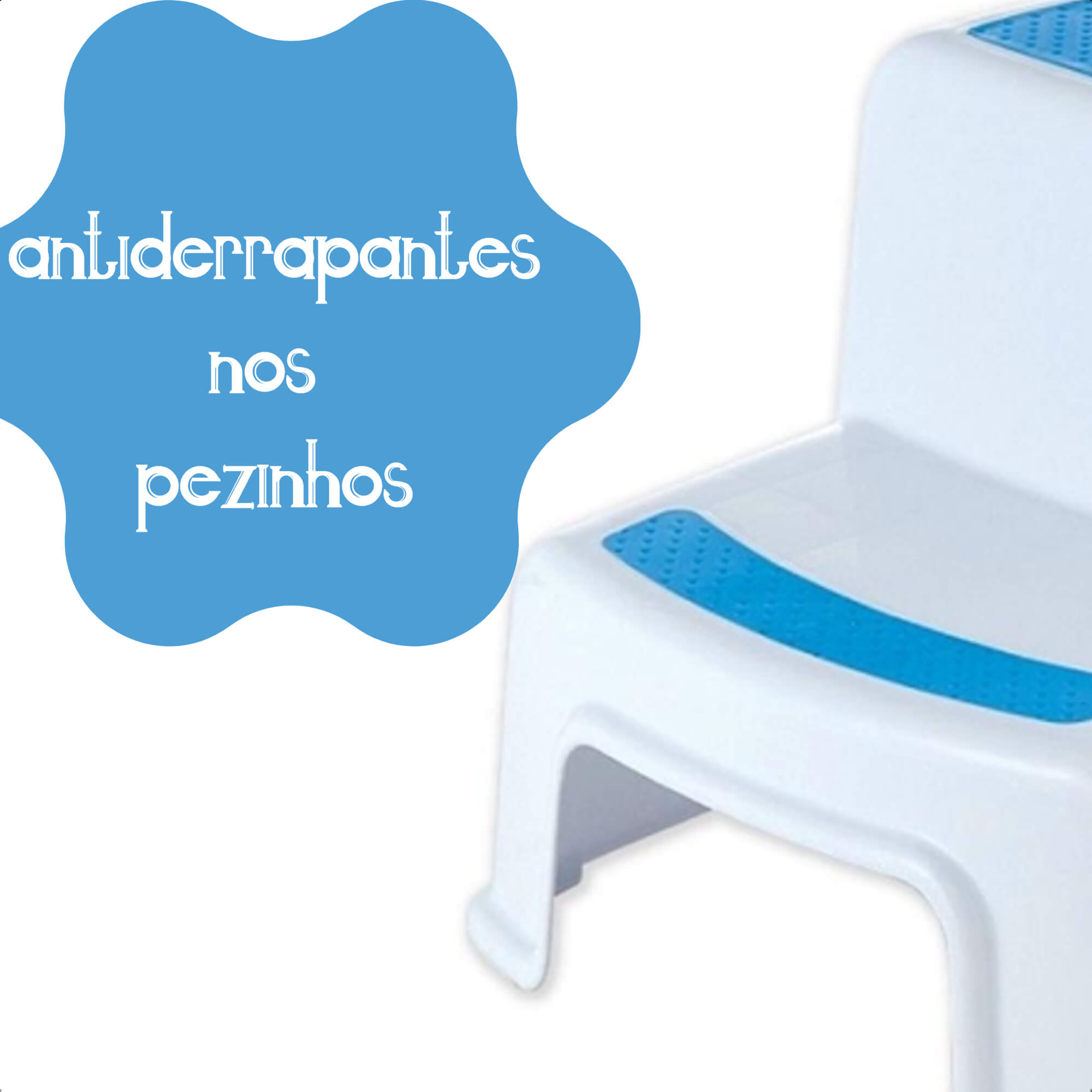 Banquinho de Banheiro 2 Degraus New Style Infantil leve e Portátil de 3 à 10 Anos Máximo 70kg Azul KaBaby - 22017A