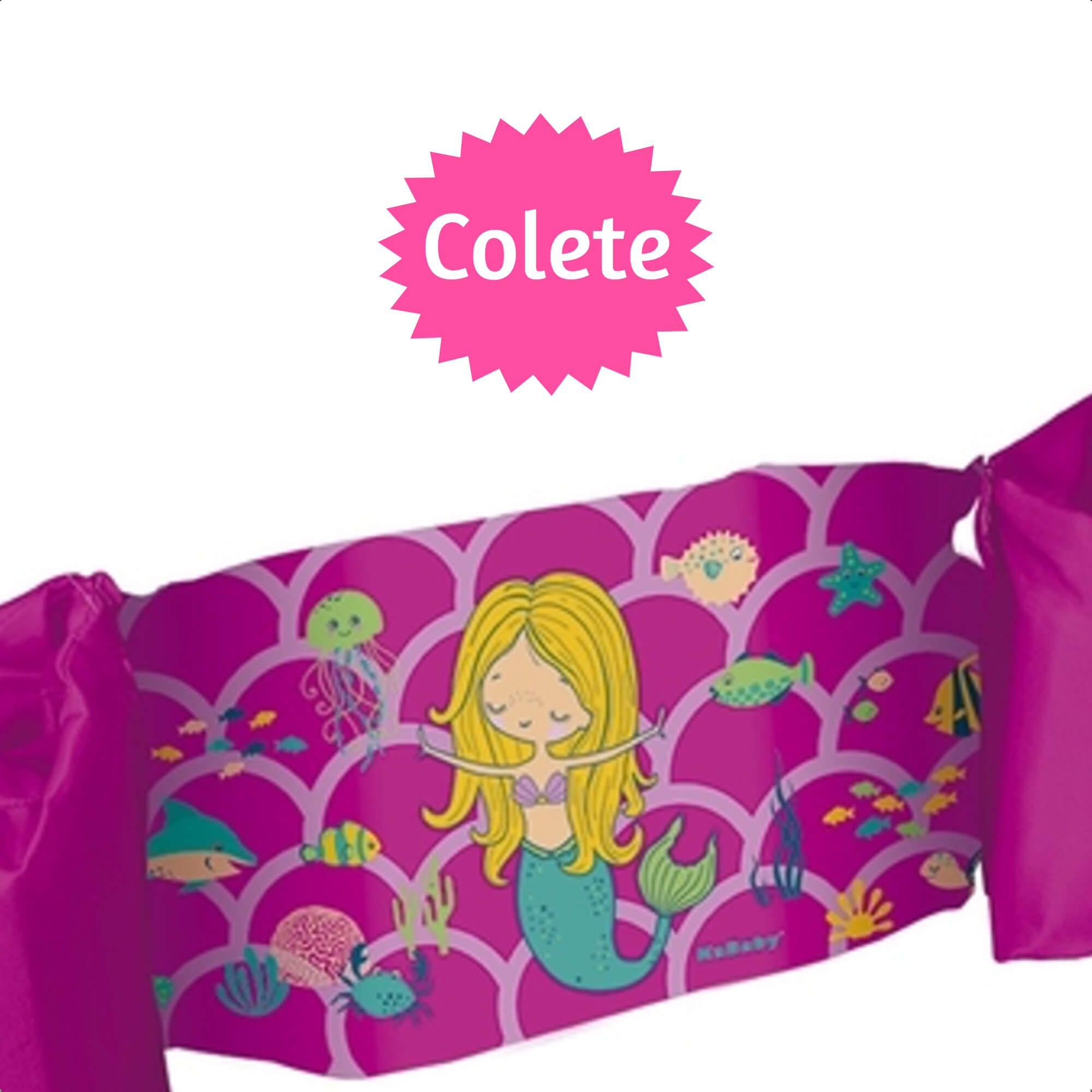 Colete Boia Braço Flutuador Sereia Infantil Criança Menina Piscina Praia com Ajuste KaBaby - 25100S