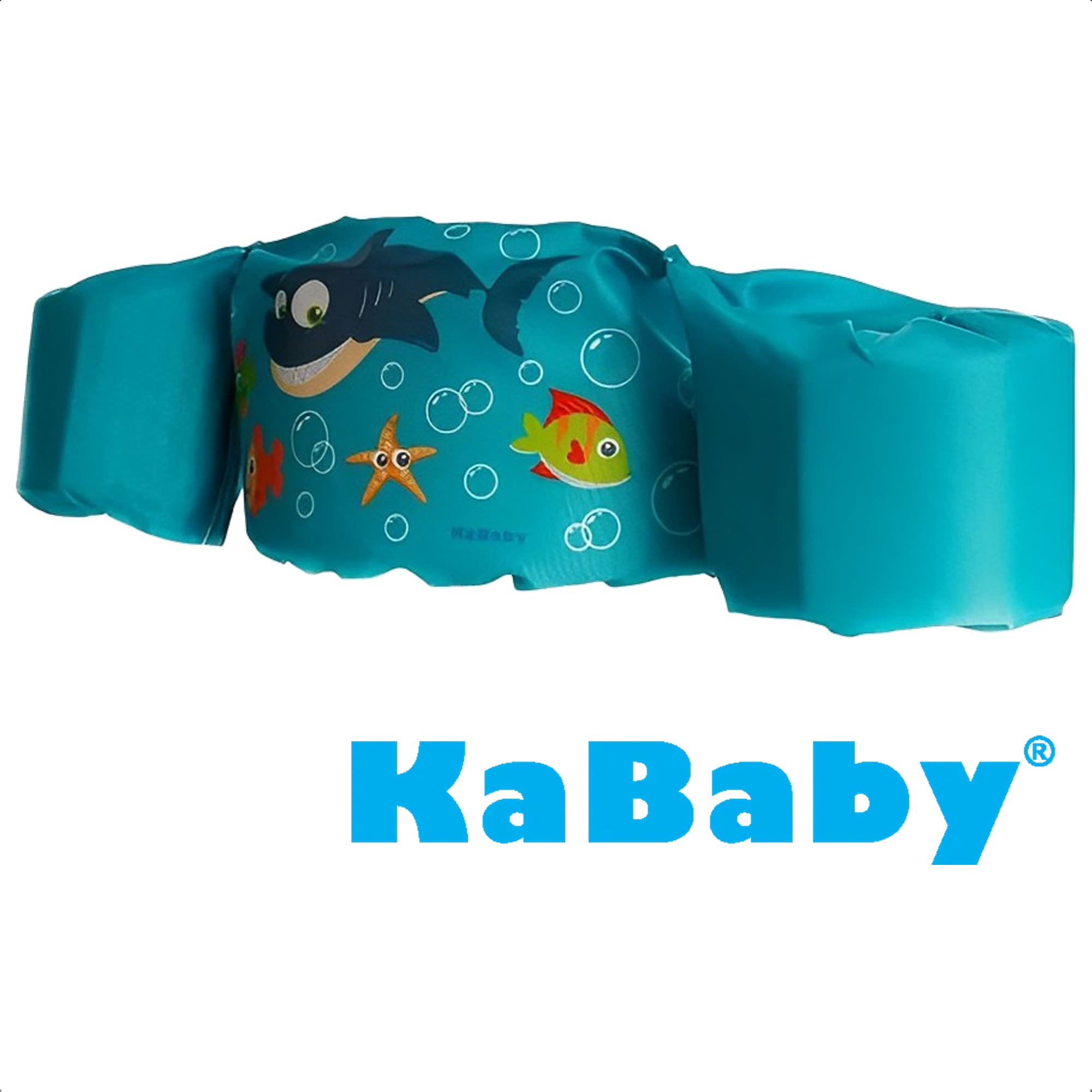Boia Infantil de Vestir Tubarão Proteção nos Braços Colete Flutuador Azul Kababy - 25100T