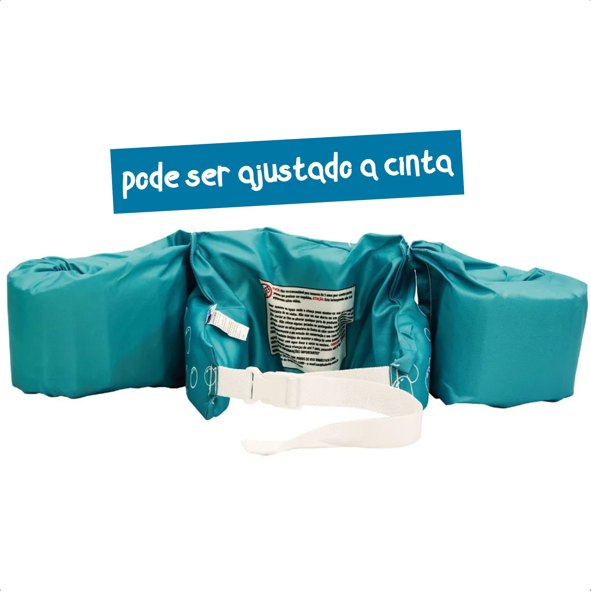 Boia Infantil de Vestir Tubarão Proteção nos Braços Colete Flutuador Azul Kababy - 25100T