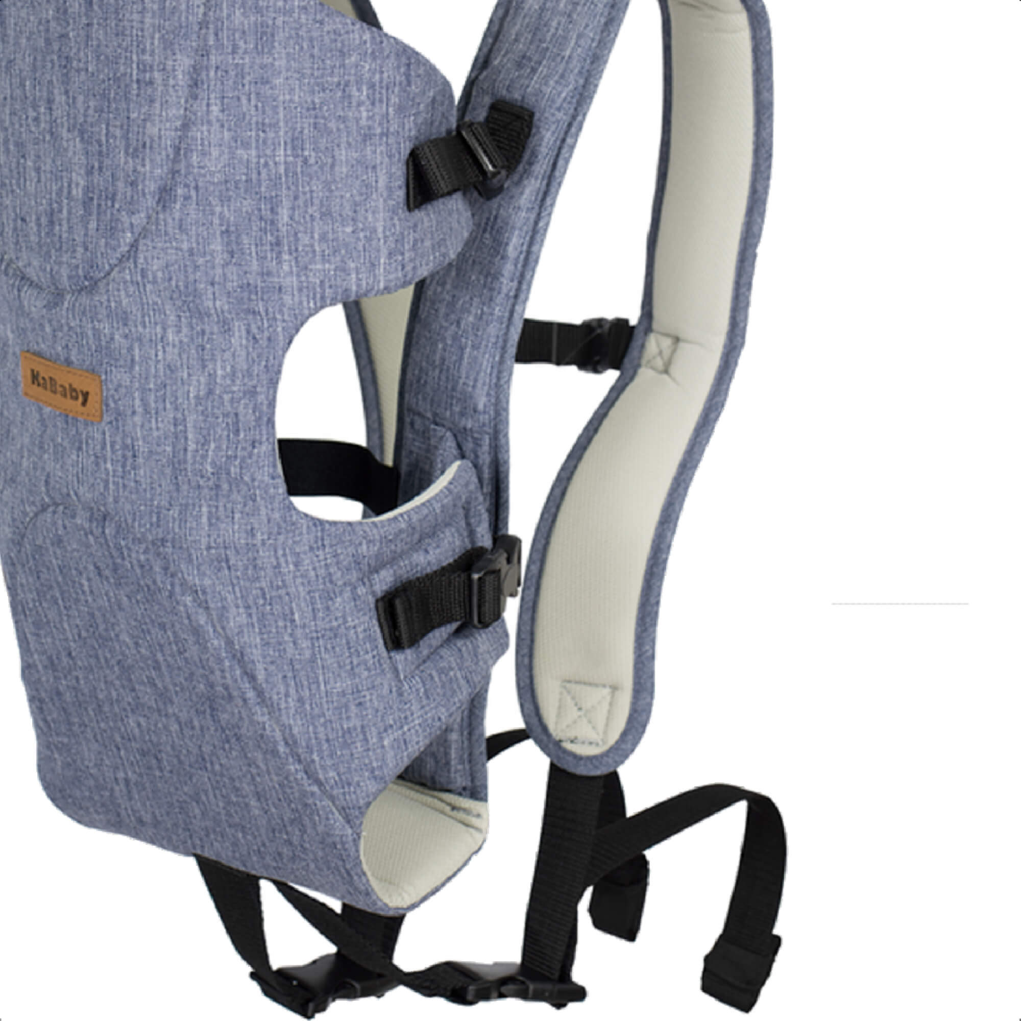 Canguru Air Para Bebê Confortável e Postura correta 3 Posições Tecidos Arejados 3,5kg até 9kg Azul Mescla KaBaby 17200A