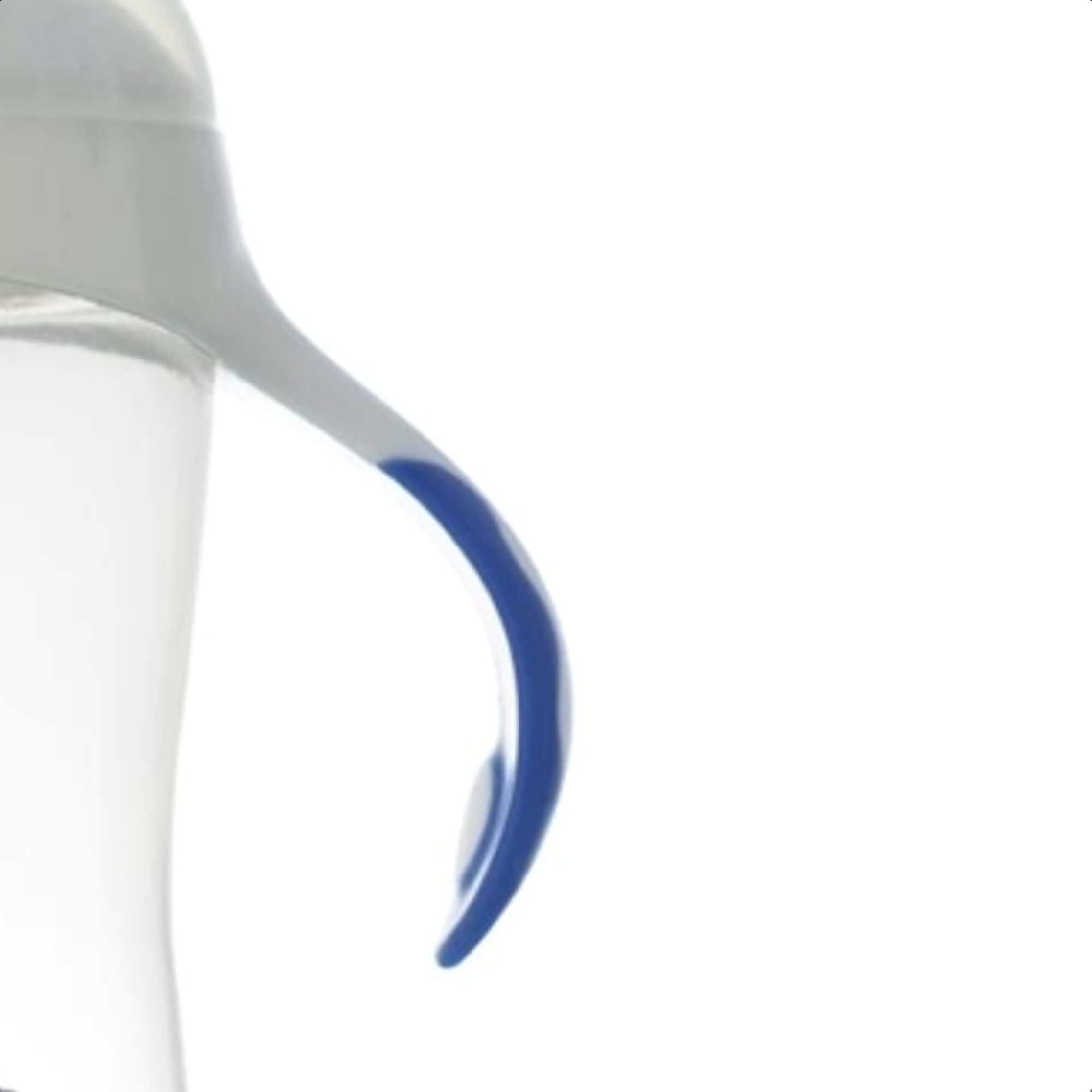 Copo Infantil de Transição com Bico Rígido e Alças 300ml +6 Meses Estampa Baleia Detalhes Azul Caneca KaBaby - 1115A