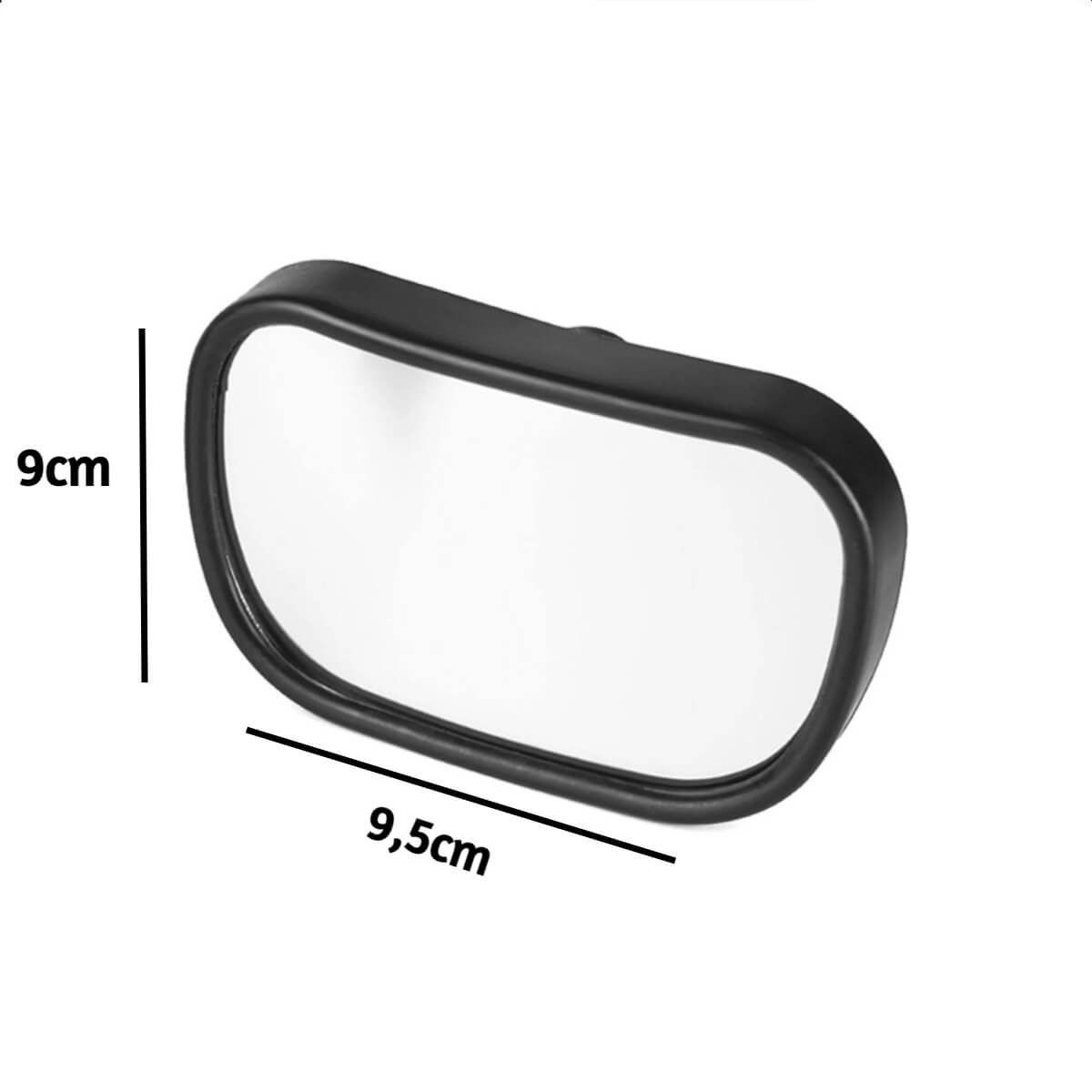 Espelho Retrovisor Para Banco Traseiro Monitore o Bebê c/ Ventosa/Prendedor Preto Kababy 16501P
