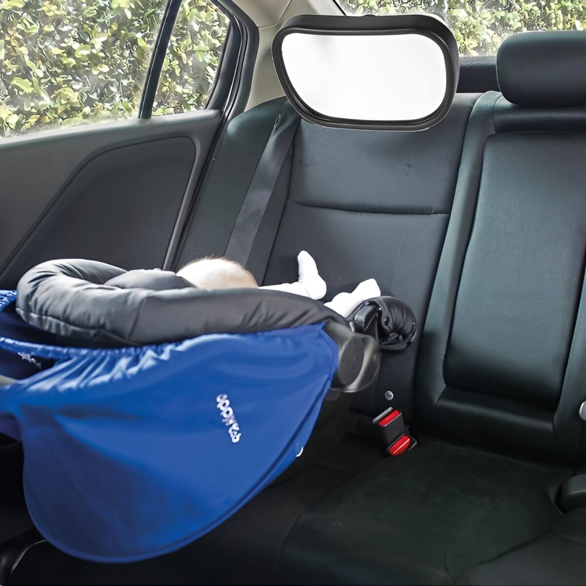Espelho Retrovisor Para Banco Traseiro Monitore o Bebê c/ Ventosa/Prendedor Preto Kababy 16501P