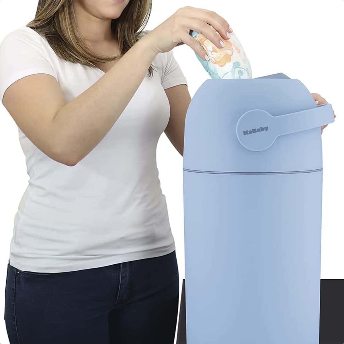 Lixeira Mágica Antiodor para fraldas Sistema de vedação Branco KaBaby - 11200B