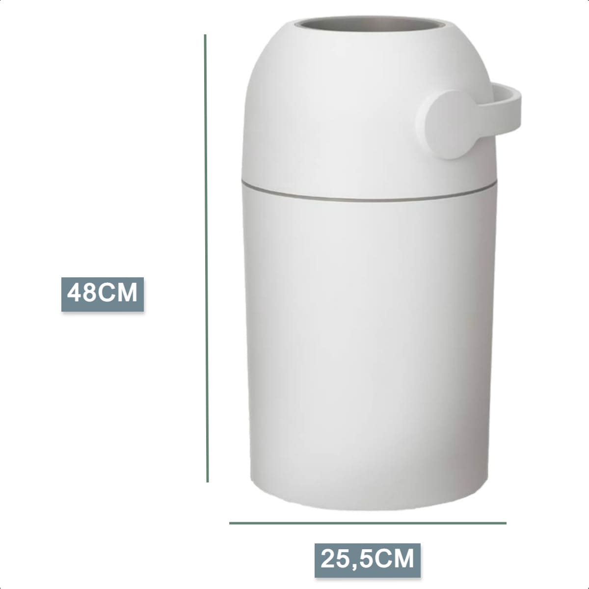 Lixeira Mágica Antiodor para fraldas Sistema de vedação Branco KaBaby - 11200B