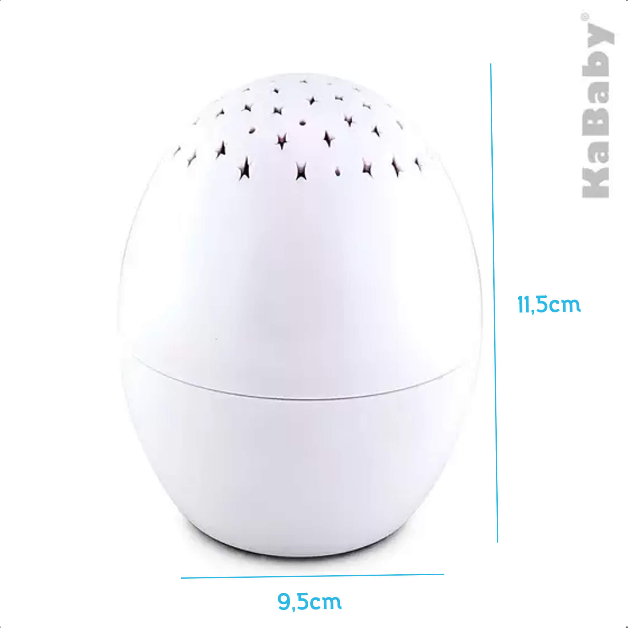 Luminária Musical Little Egg Infantil Projeta Estrelas e Lua KaBaby - 11705B