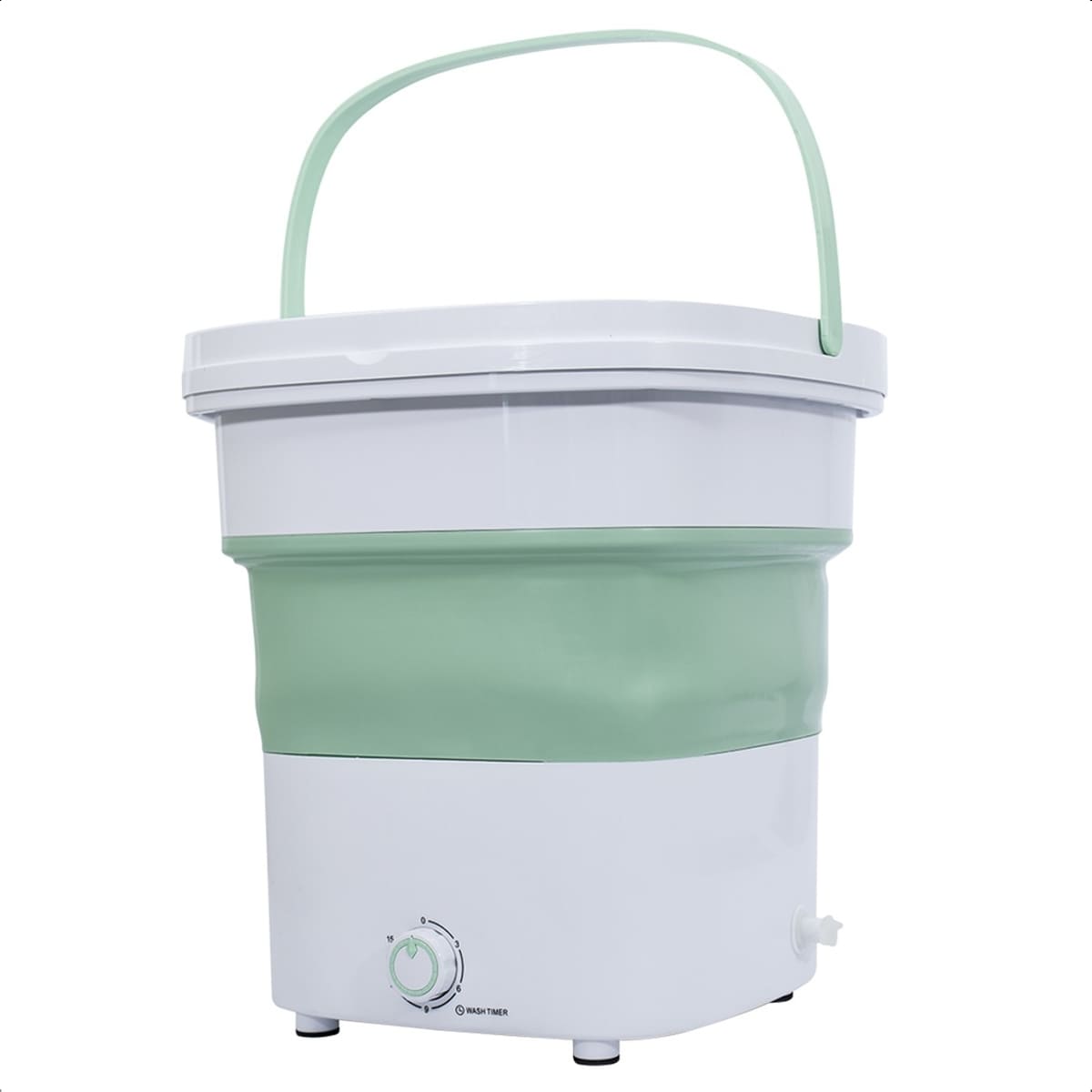 Mini Maquina de Lavar Dobrável 110V Portátil até 1,8kg com regulagem de tempo e saída de água direcional KaBaby 11300C