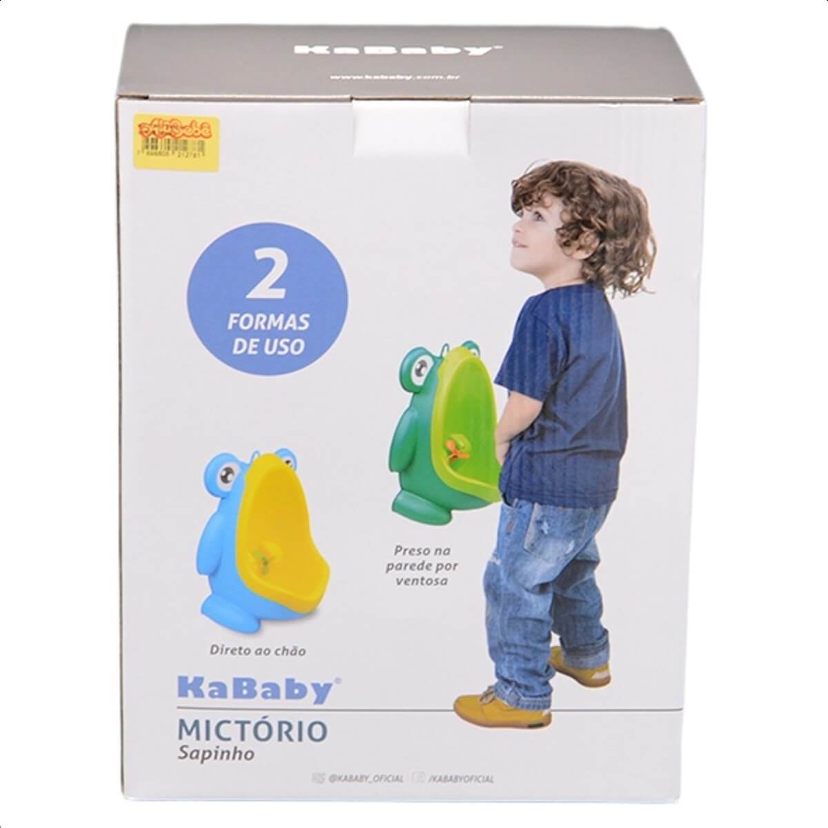 Mictório Infantil Sapinho Azul c/ Ventosa de Parede Portátil KaBaby - 22004B