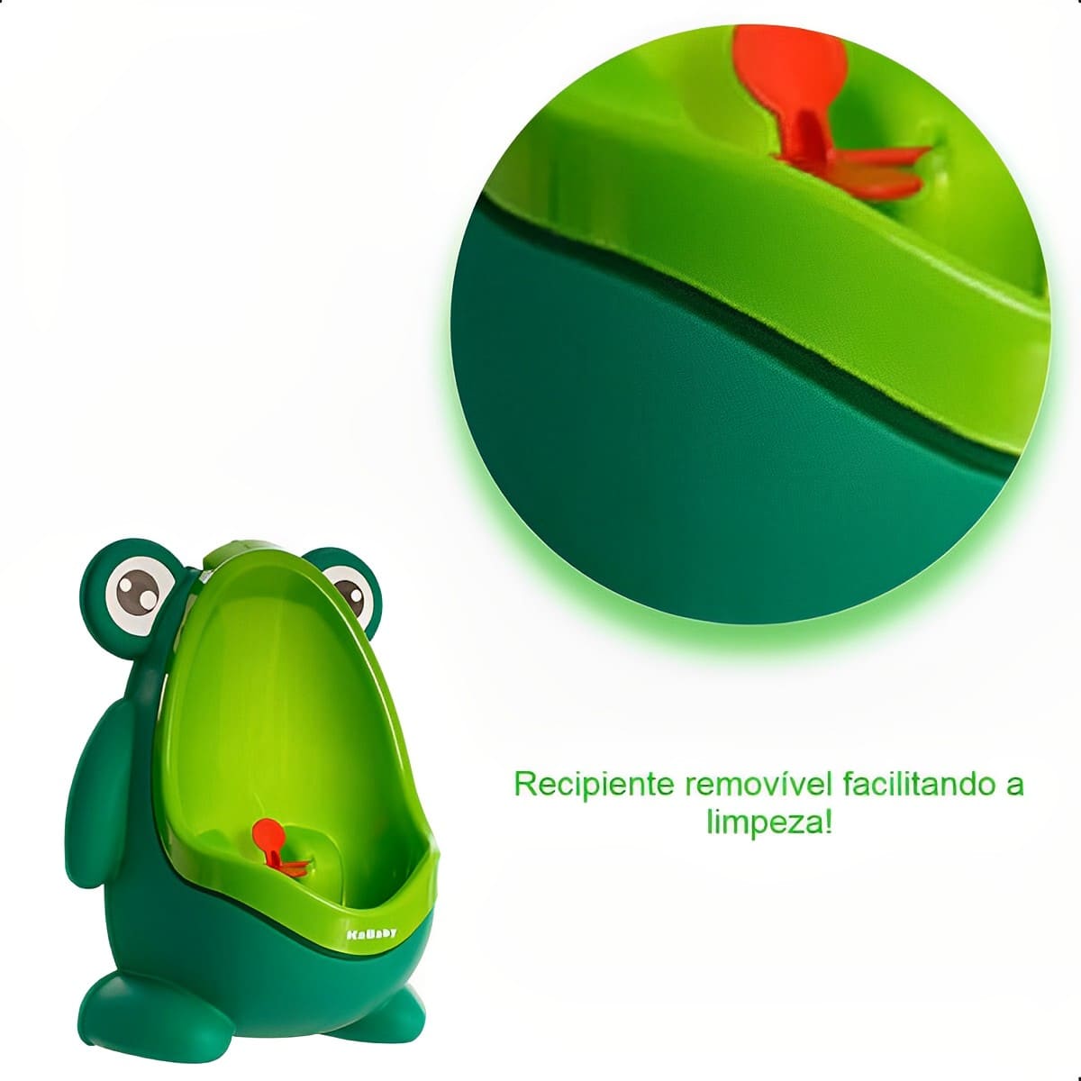 Mictório Infantil Sapo Verde c/ Recipiente Removível KaBaby - 22004G