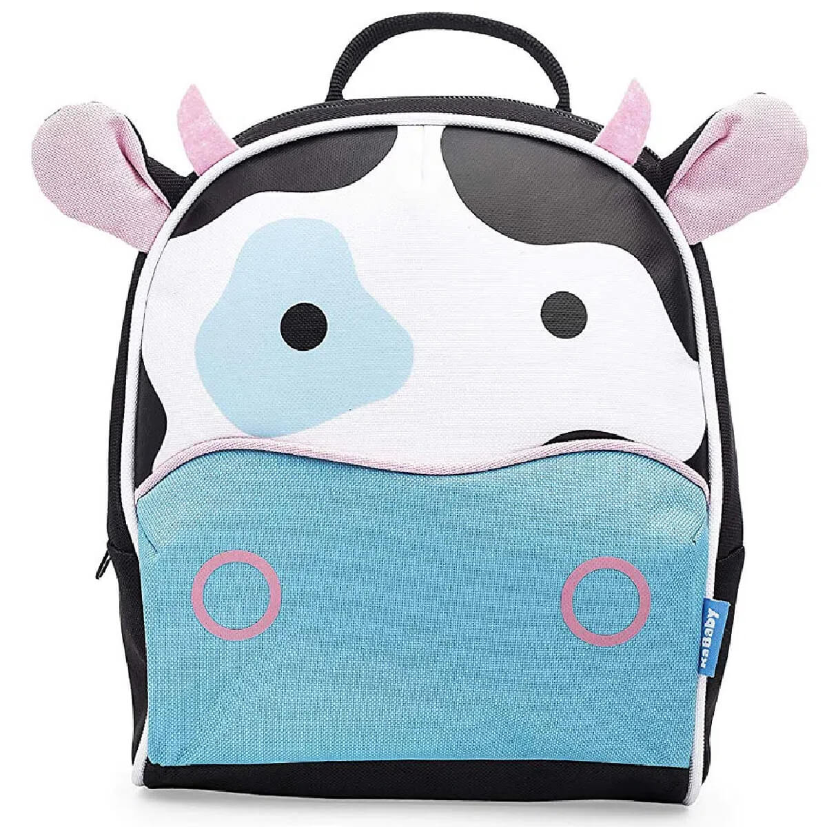Mochila Infantil Passeio Com Guia Vaquinha Preta e Branca - KaBaby 16006H
