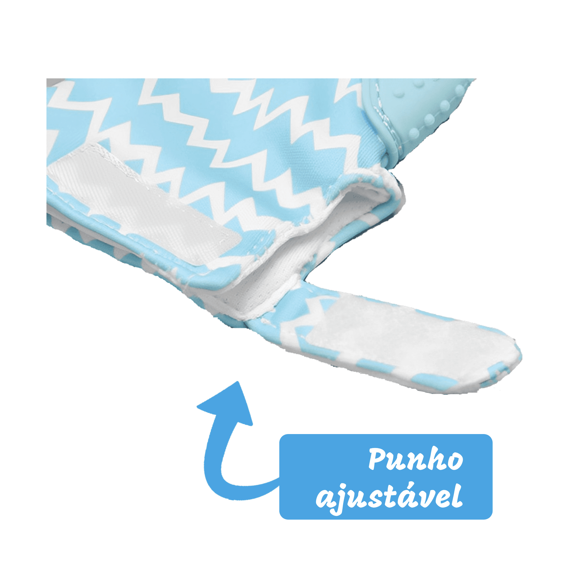 Mordedor Luvinha p/ Bebê c/ Ponteira de Silicone c/ Som Lavável Livre de BPA Azul Kababy - 1226A